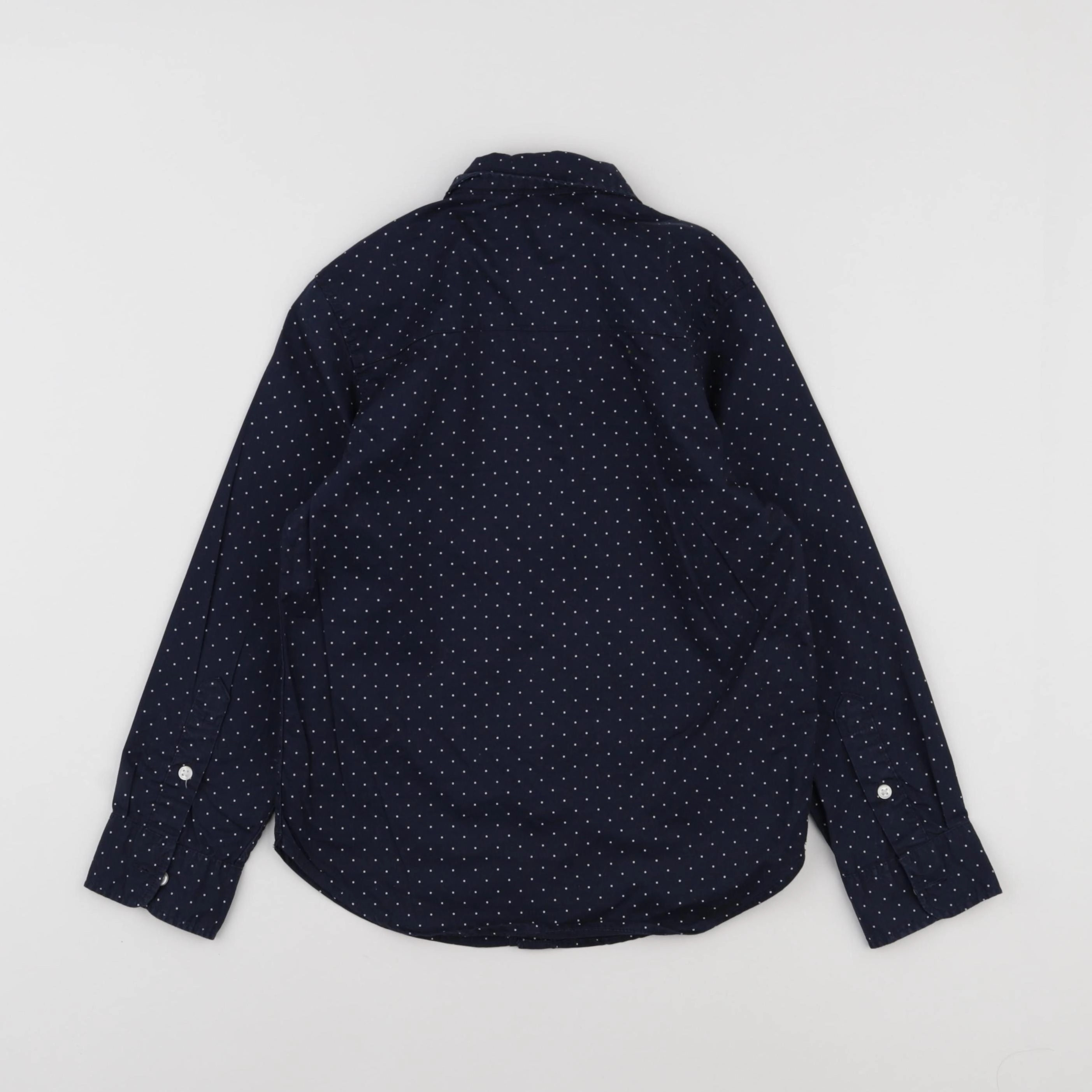 H&M - chemise bleu, blanc - 5/6 ans