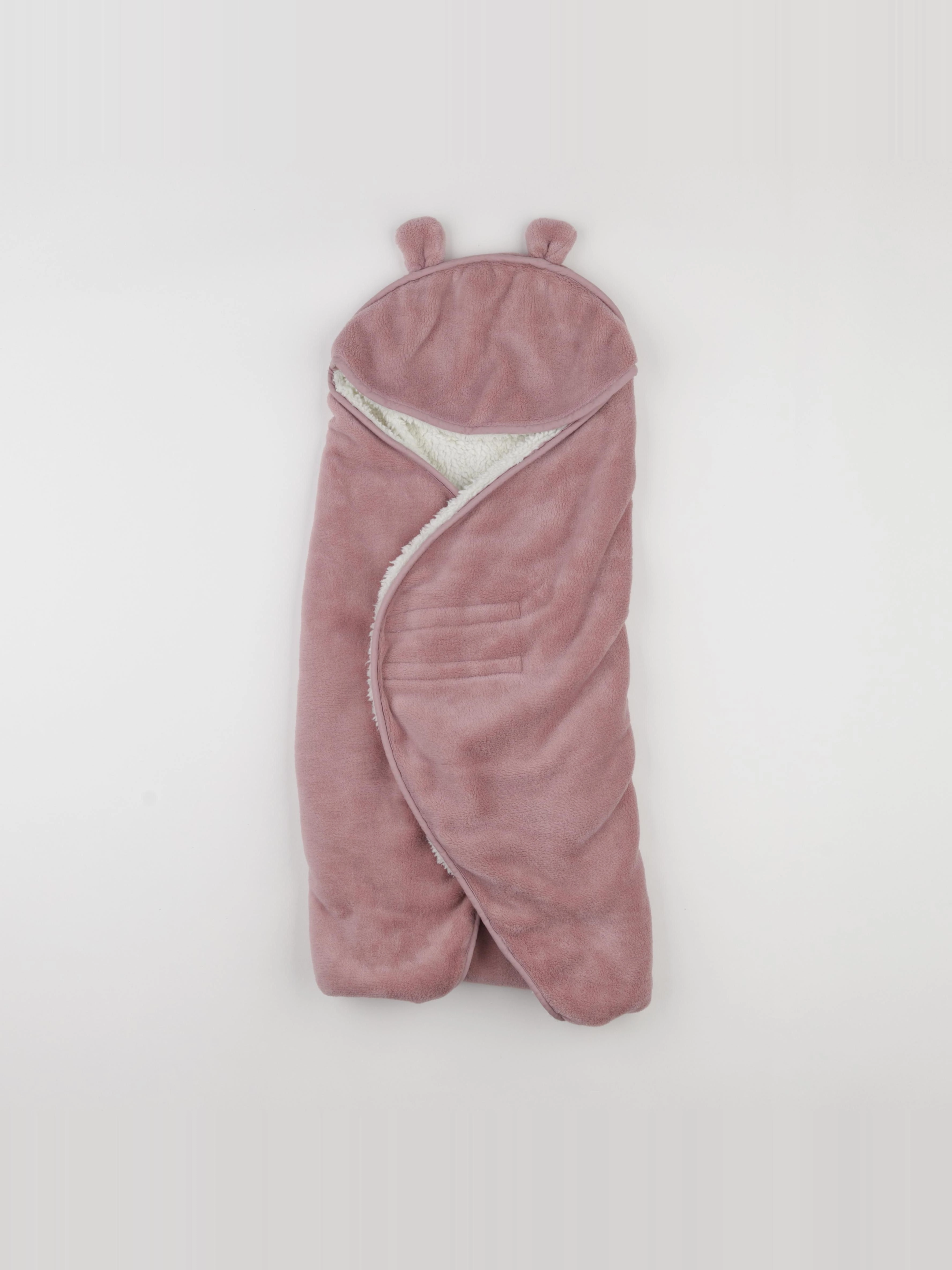 Vertbaudet - nid d'ange blanc, rose - 0/6 mois