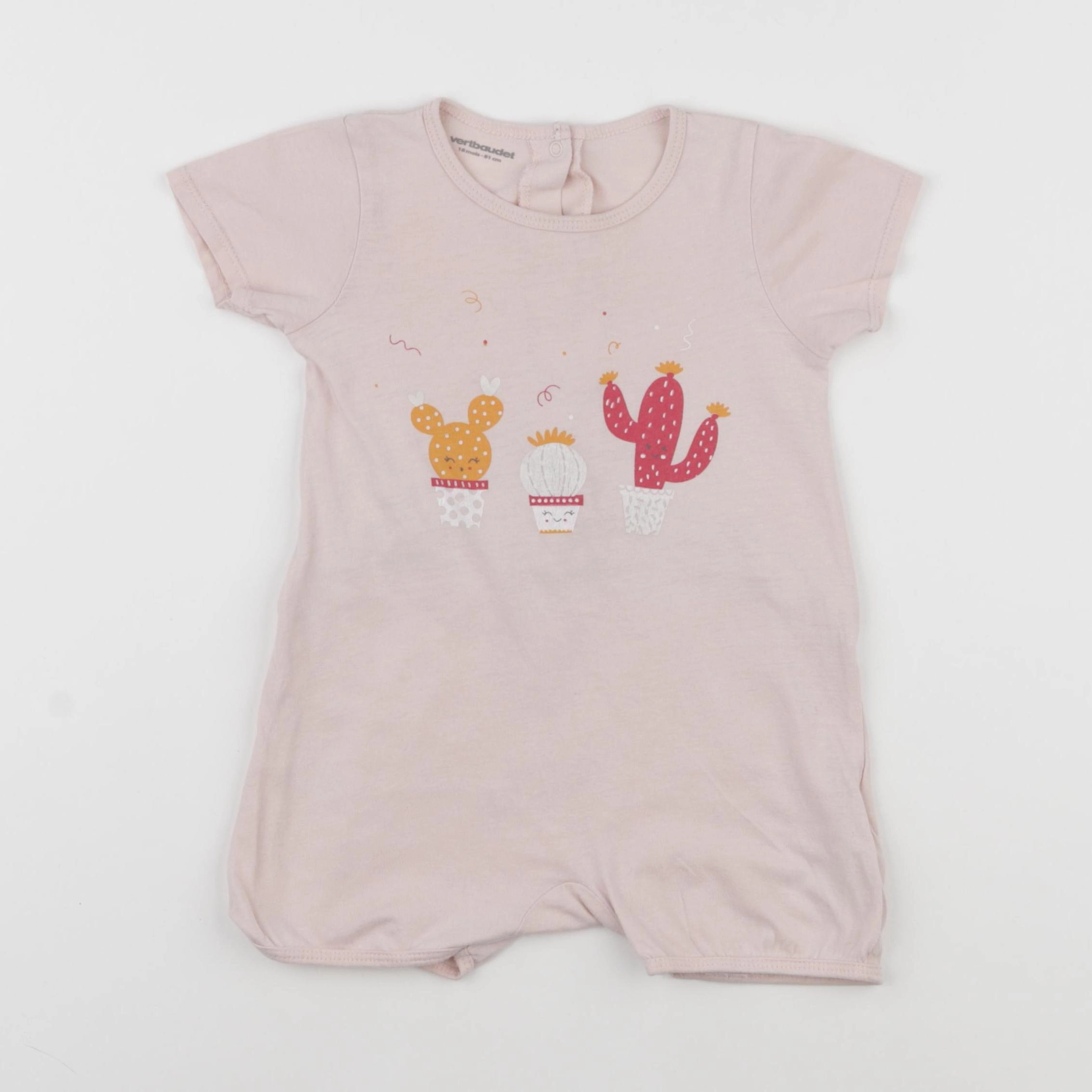 Vertbaudet - pyjama coton rose - 18 mois