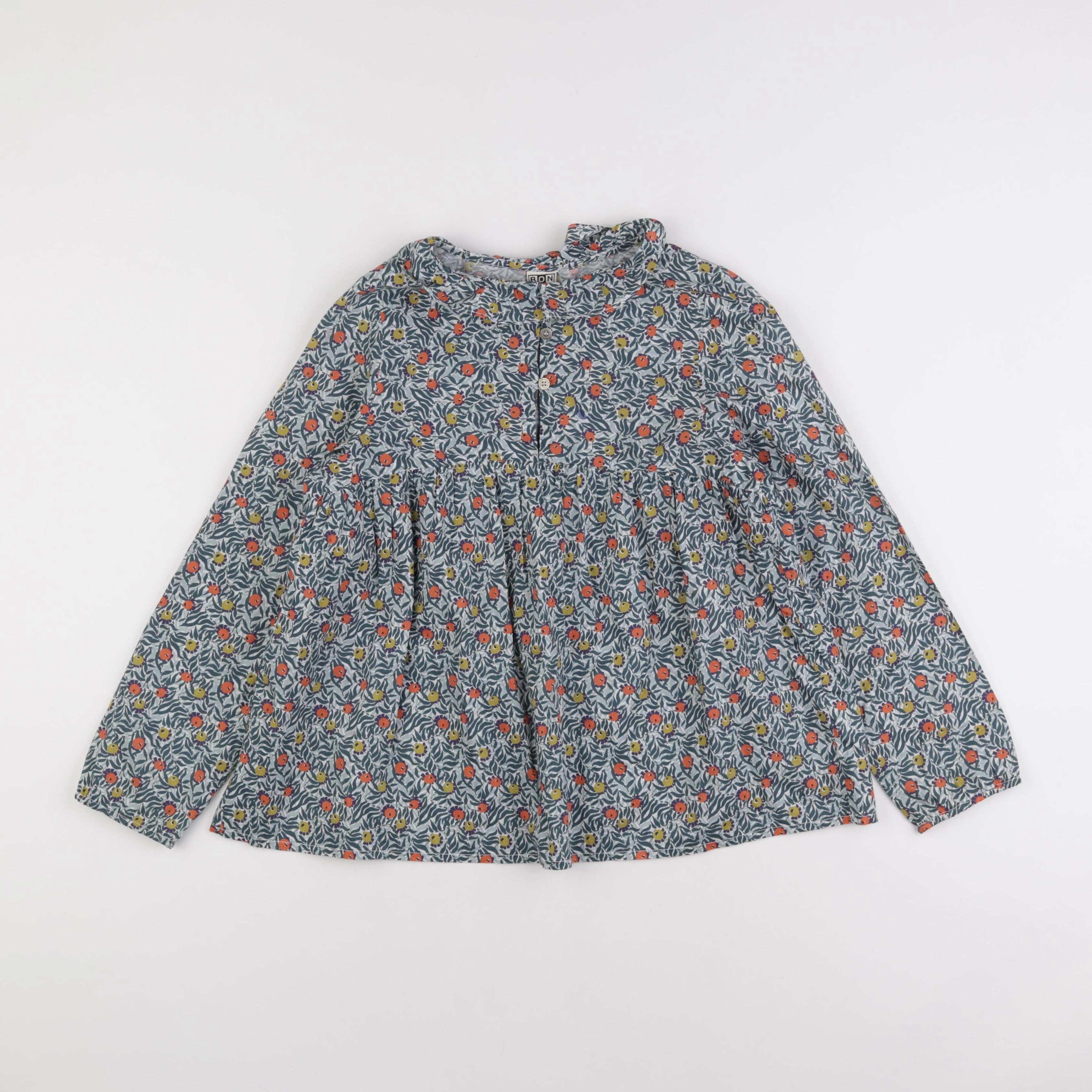 Bonton - blouse vert, orange - 12 ans
