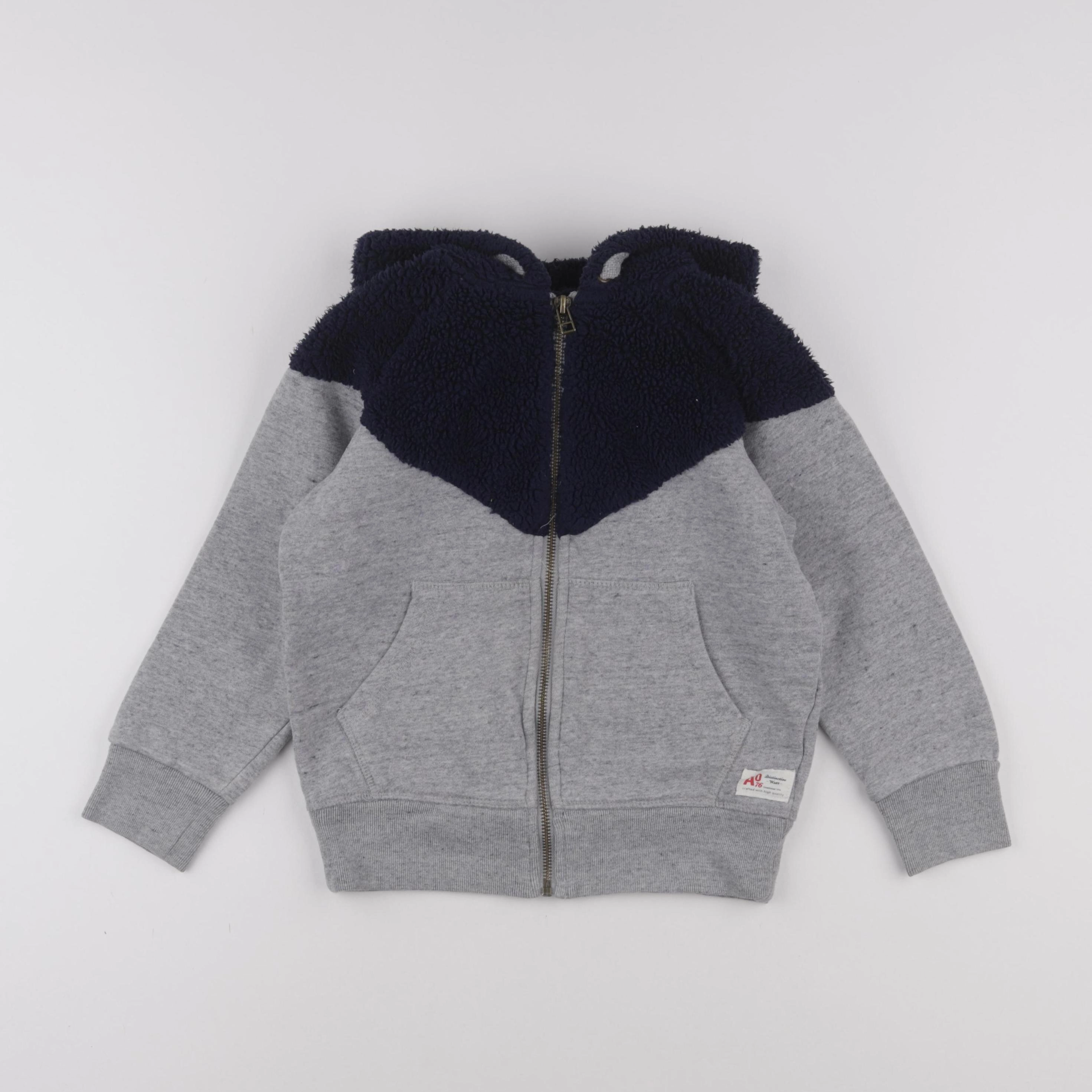 American Outfitters - sweat bleu, gris - 8 ans