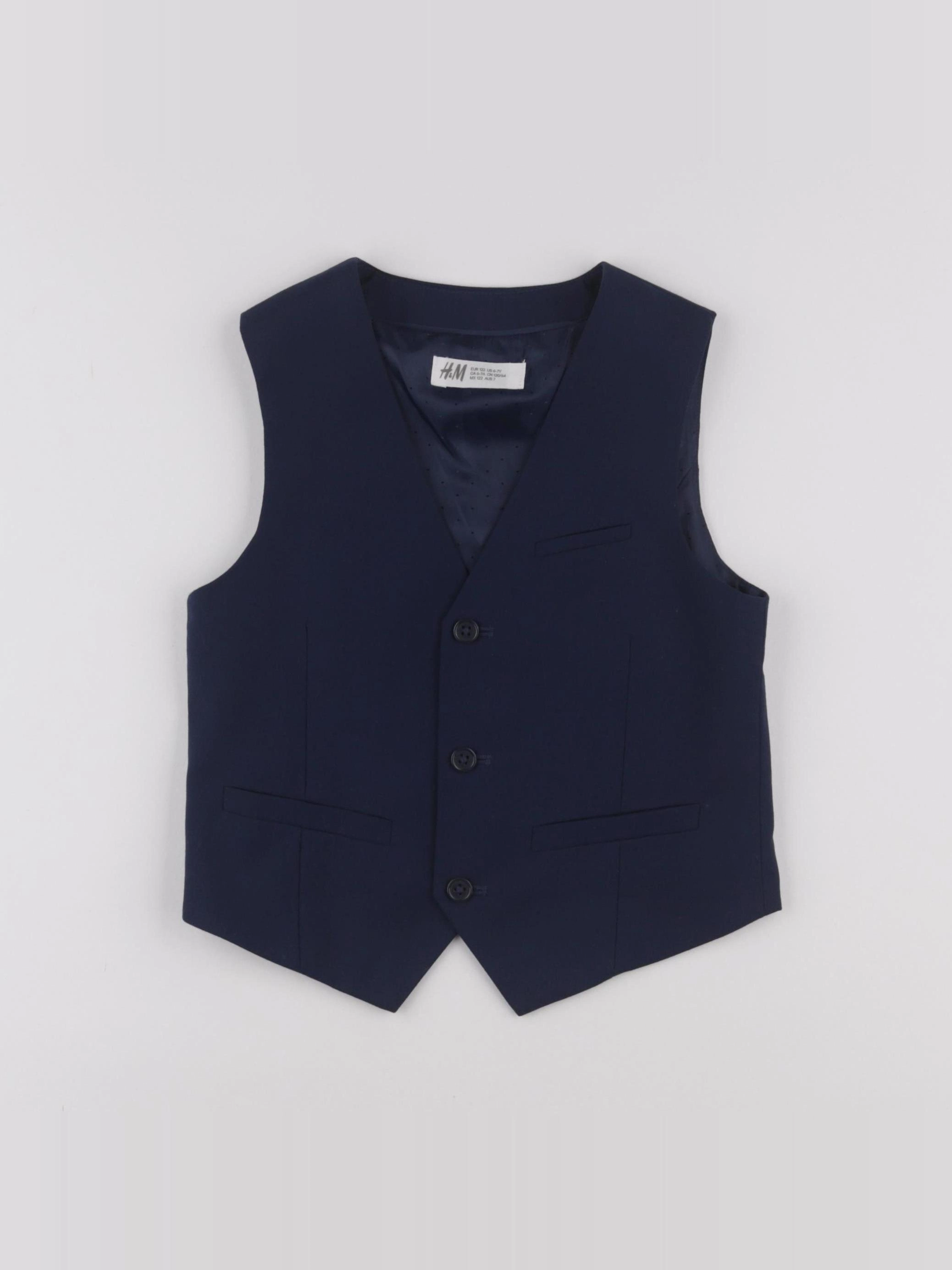 H&M - gilet bleu - 7 ans