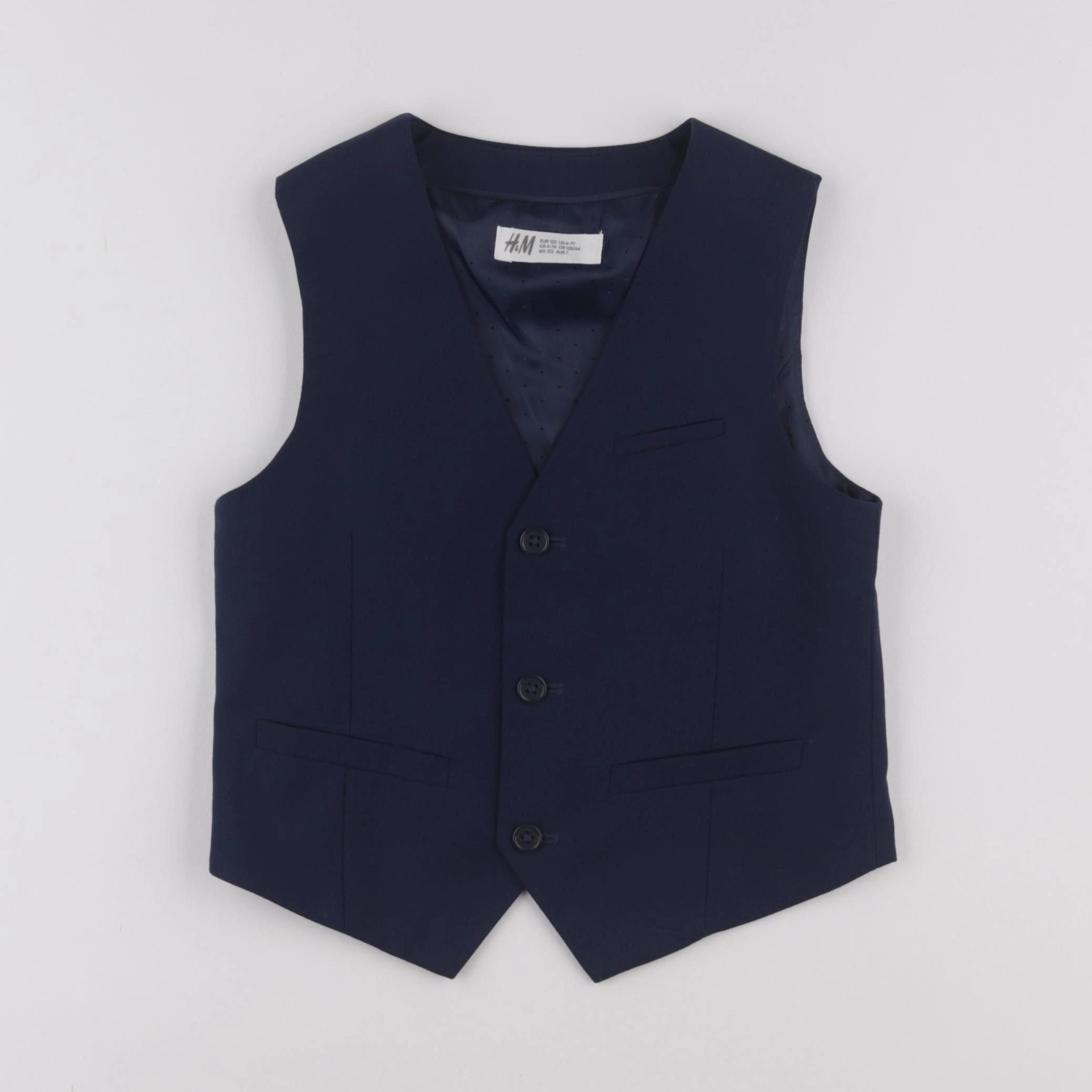 H&M - gilet bleu - 7 ans