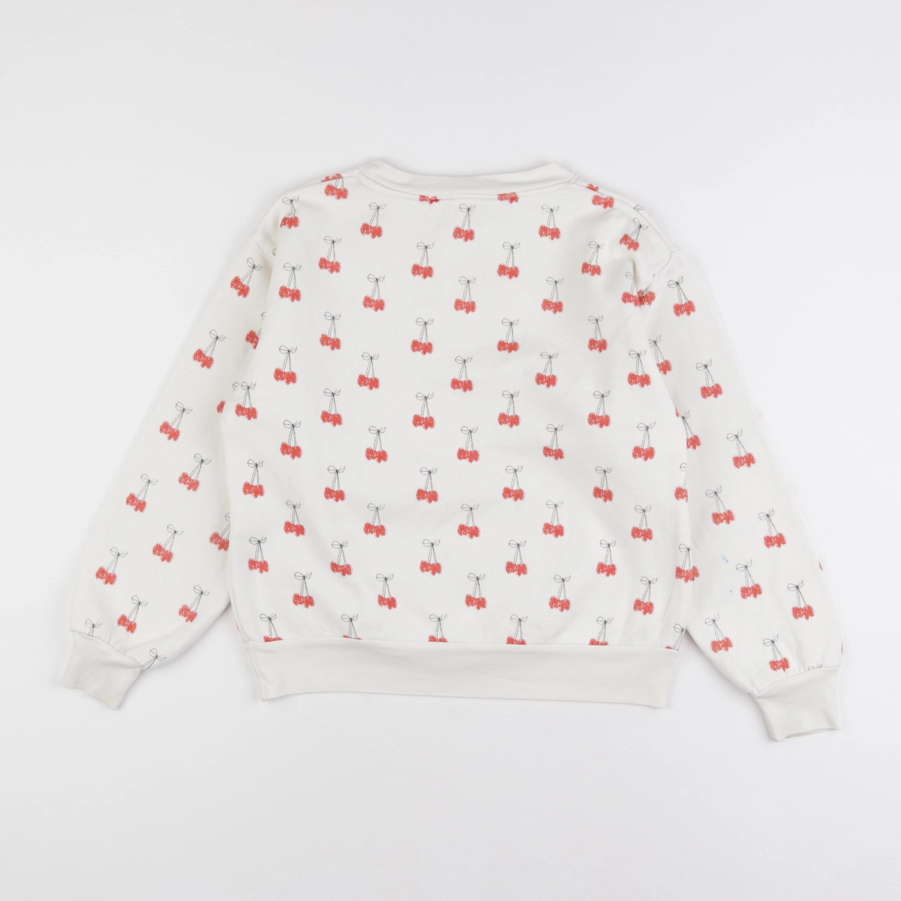 The animals observatory - sweat beige, rouge - 8 ans