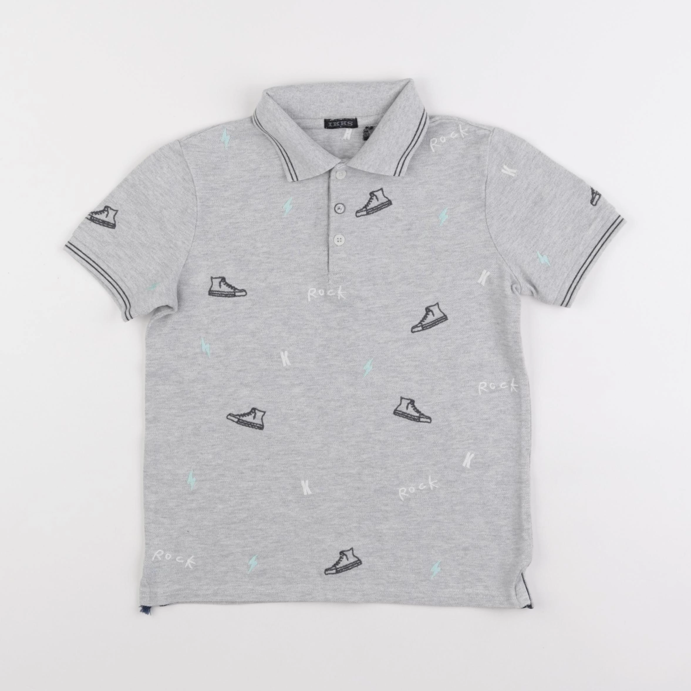 IKKS - polo gris - 8 ans