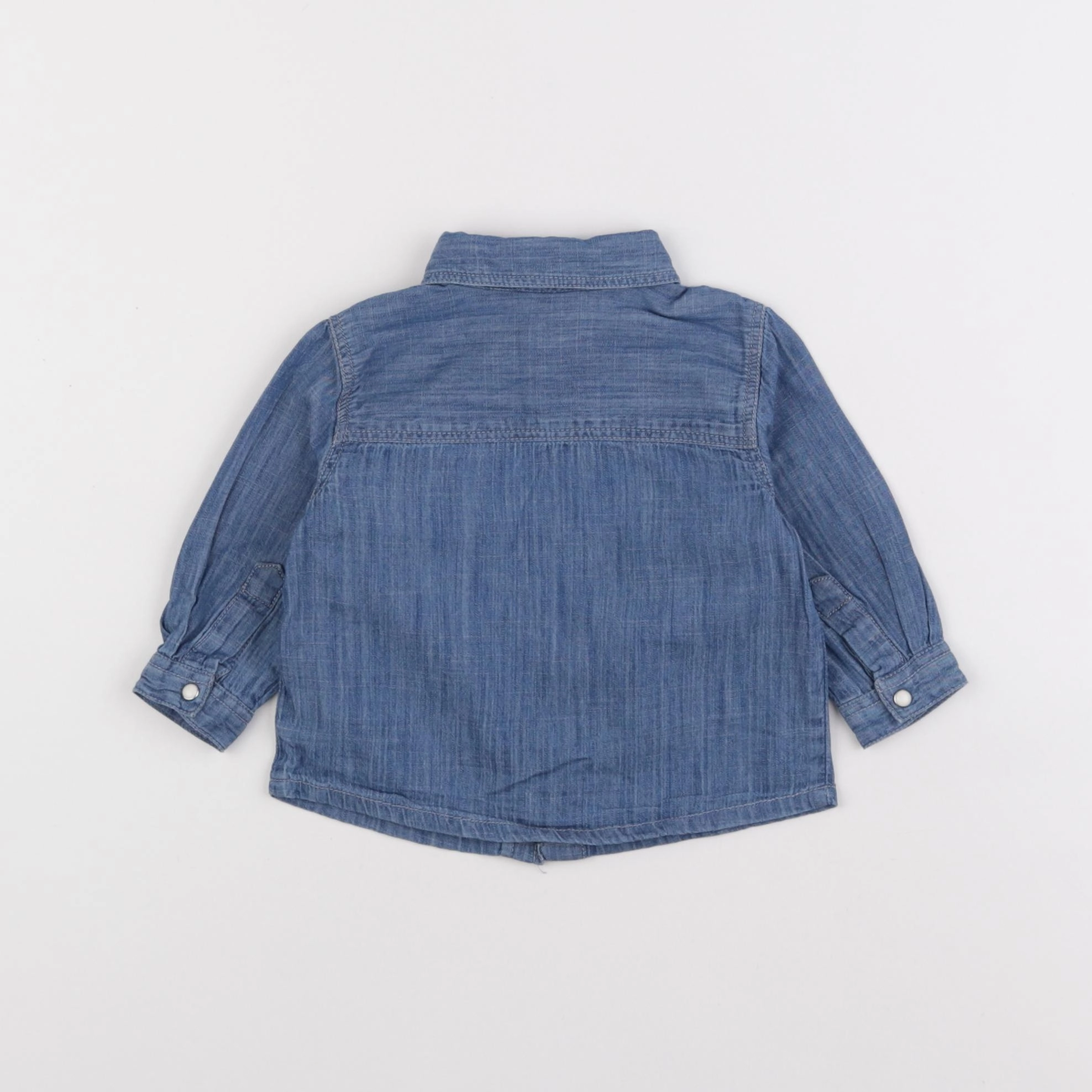 Boutchou - chemise bleu - 6 mois