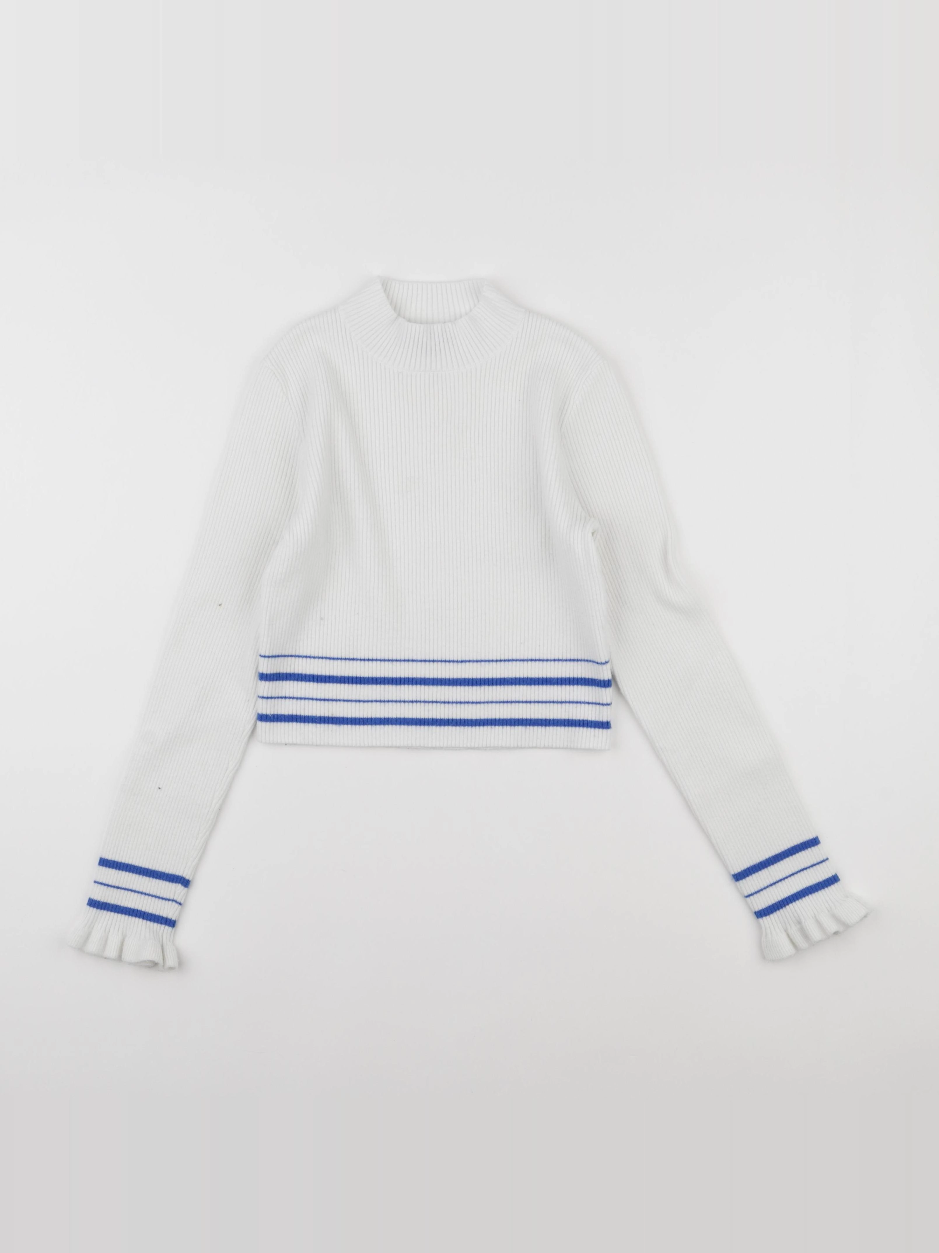 IKKS - pull blanc, bleu - 12 ans