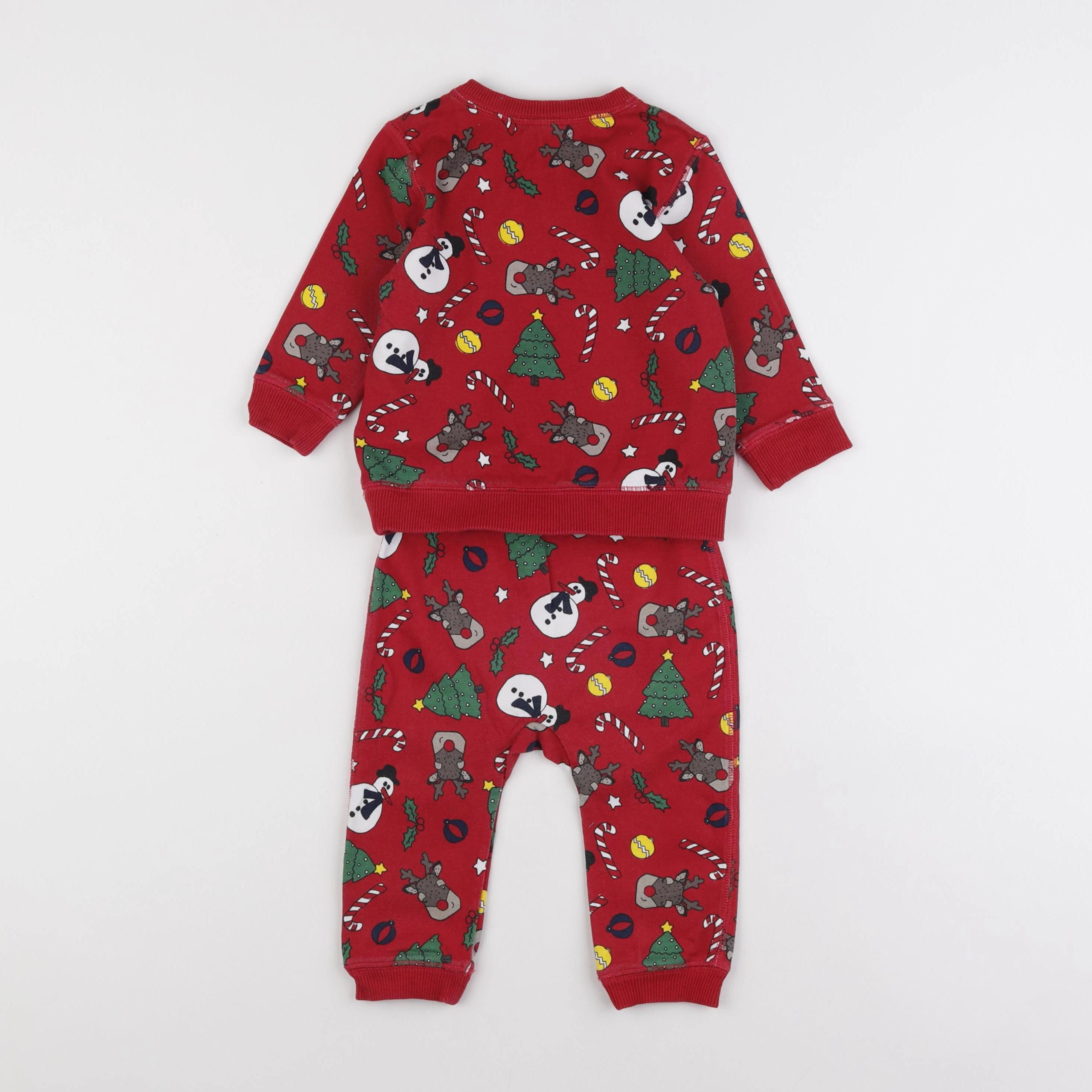 H&M - pyjama coton rouge - 6/9 mois