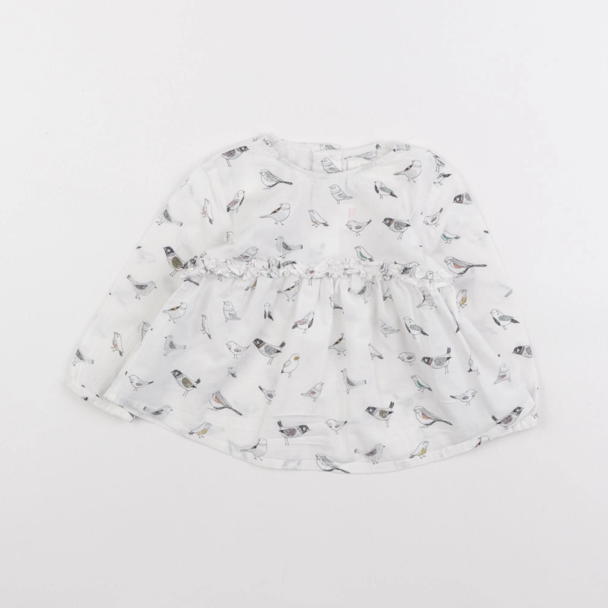 Zara - blouse blanc - 6/9 mois