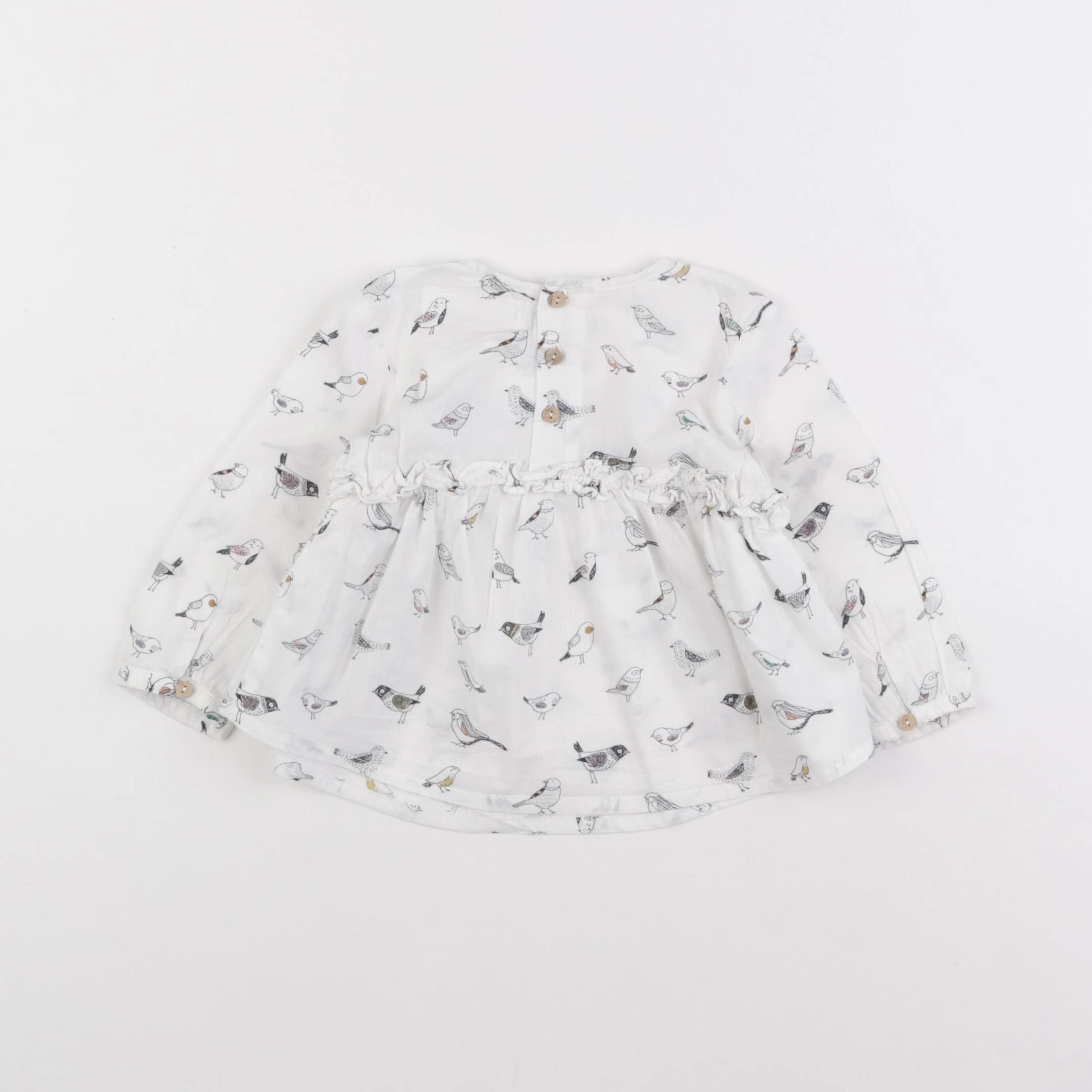 Zara - blouse blanc - 6/9 mois