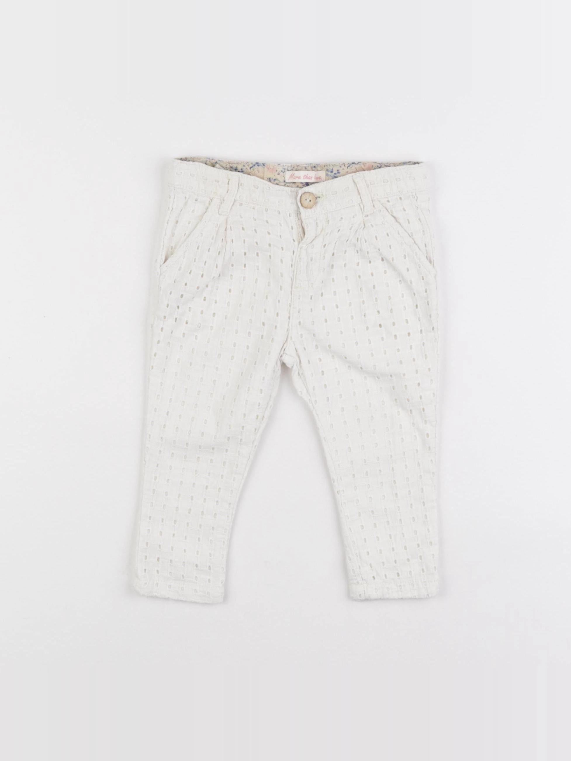 Zara - pantalon doublé beige - 6/9 mois