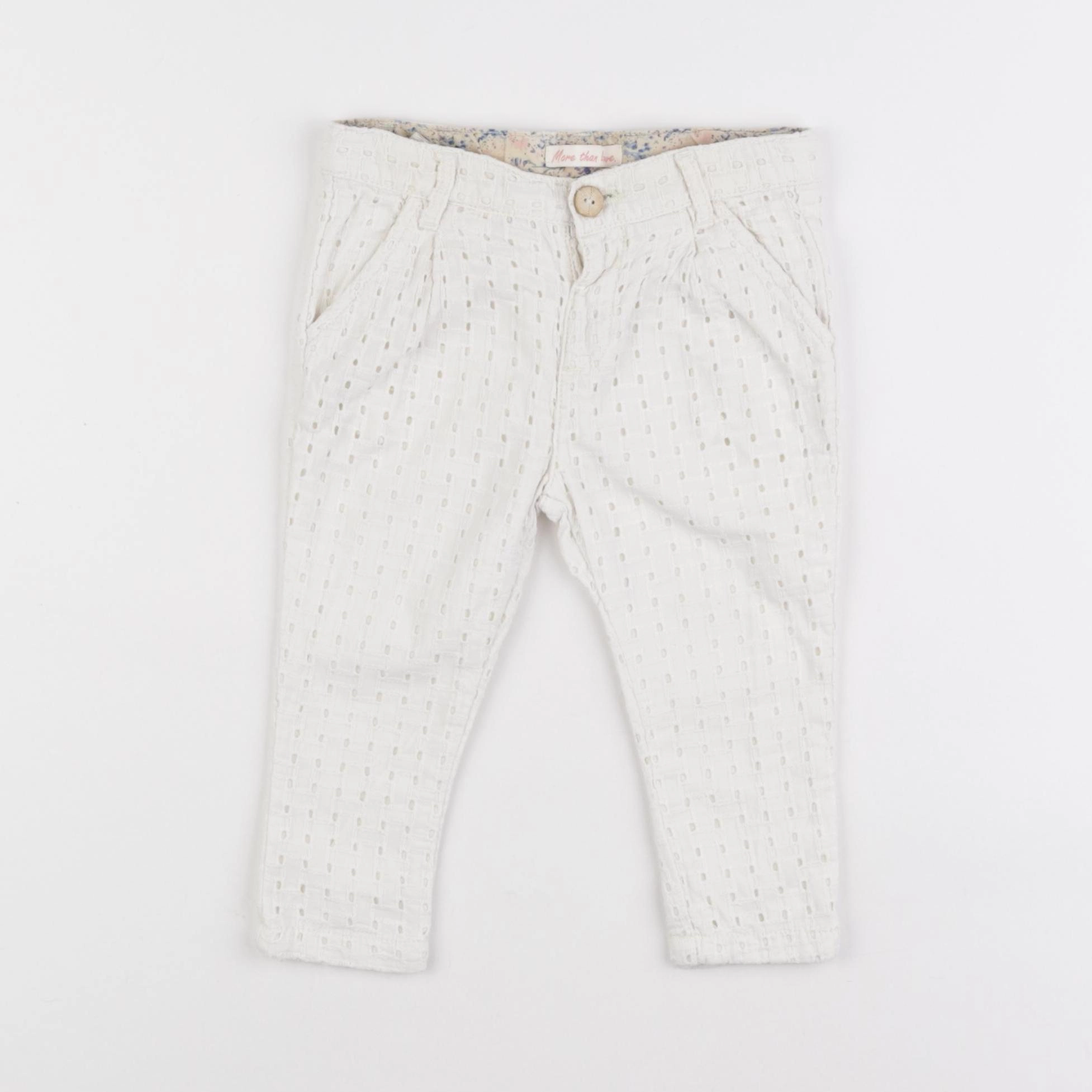 Zara - pantalon doublé beige - 6/9 mois