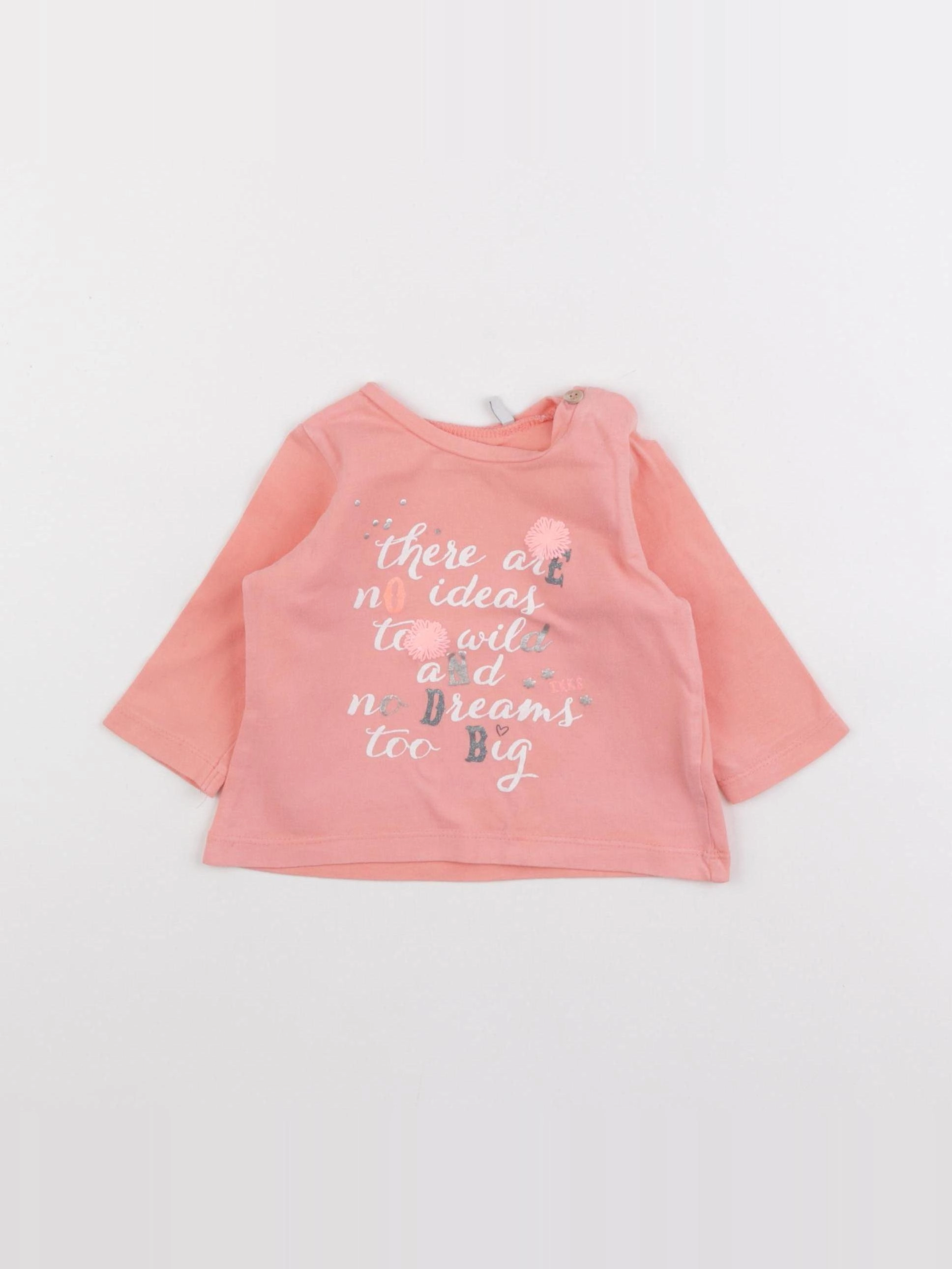 IKKS - tee-shirt rose - 6 mois