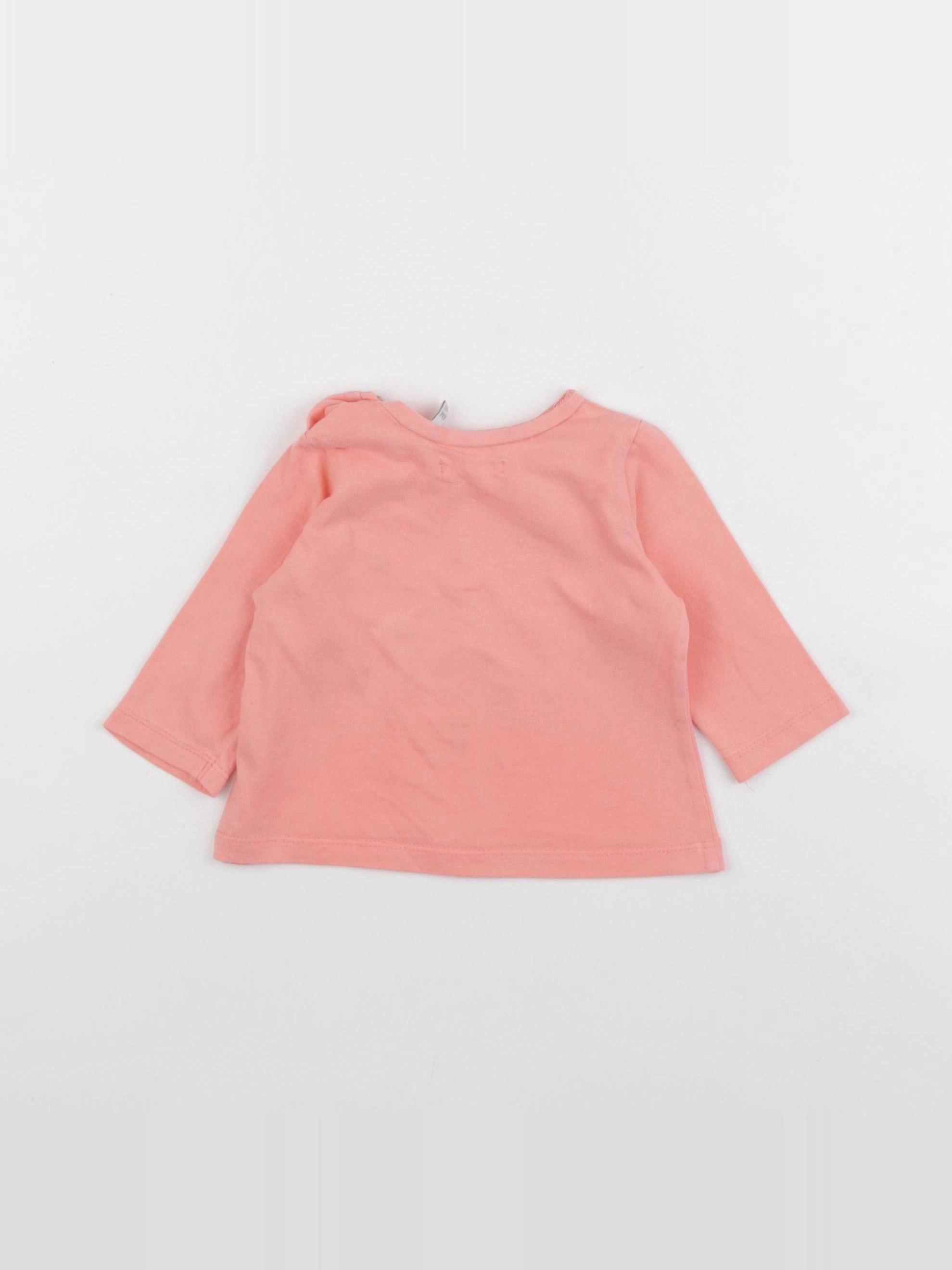 IKKS - tee-shirt rose - 6 mois