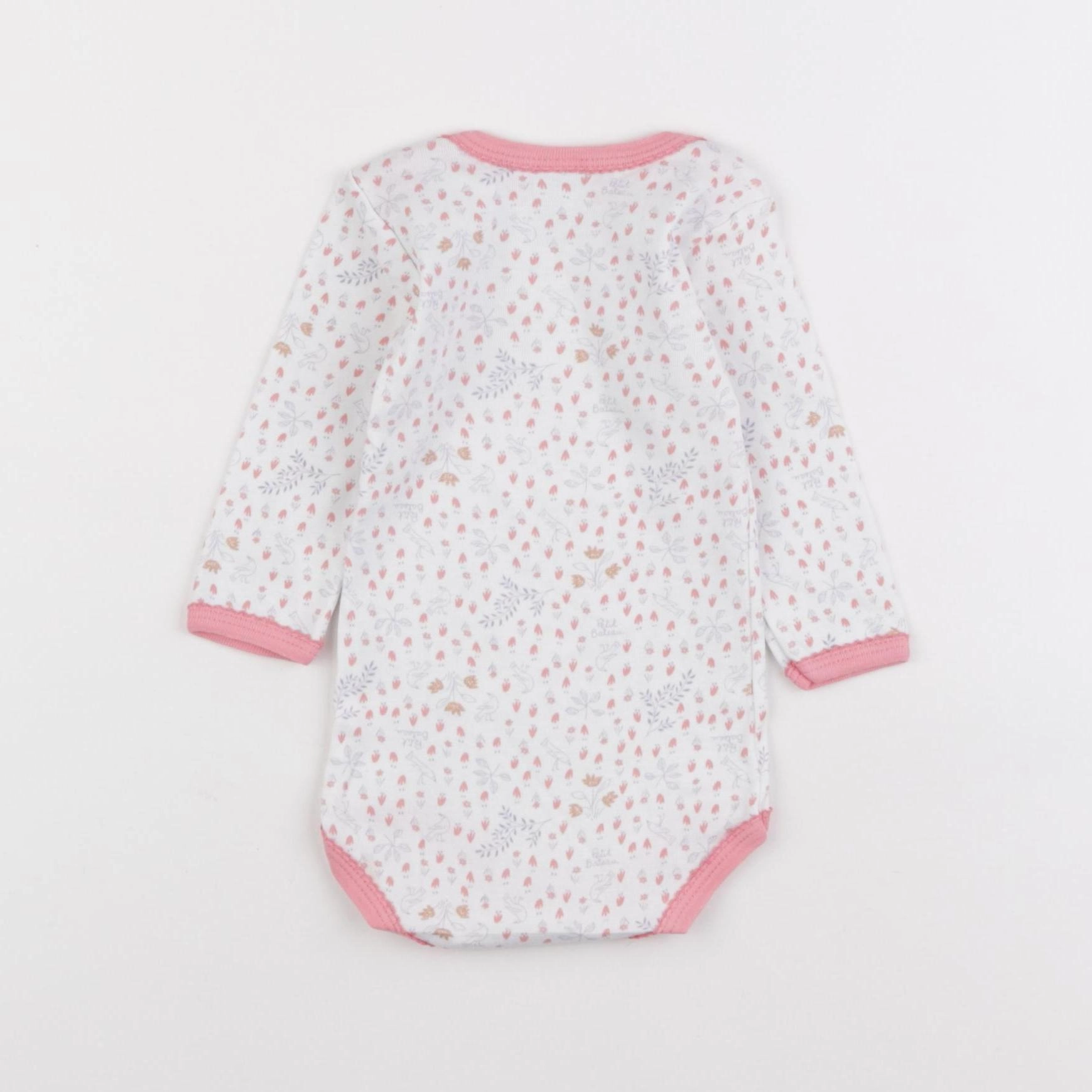 Petit Bateau - body rose - 6 mois