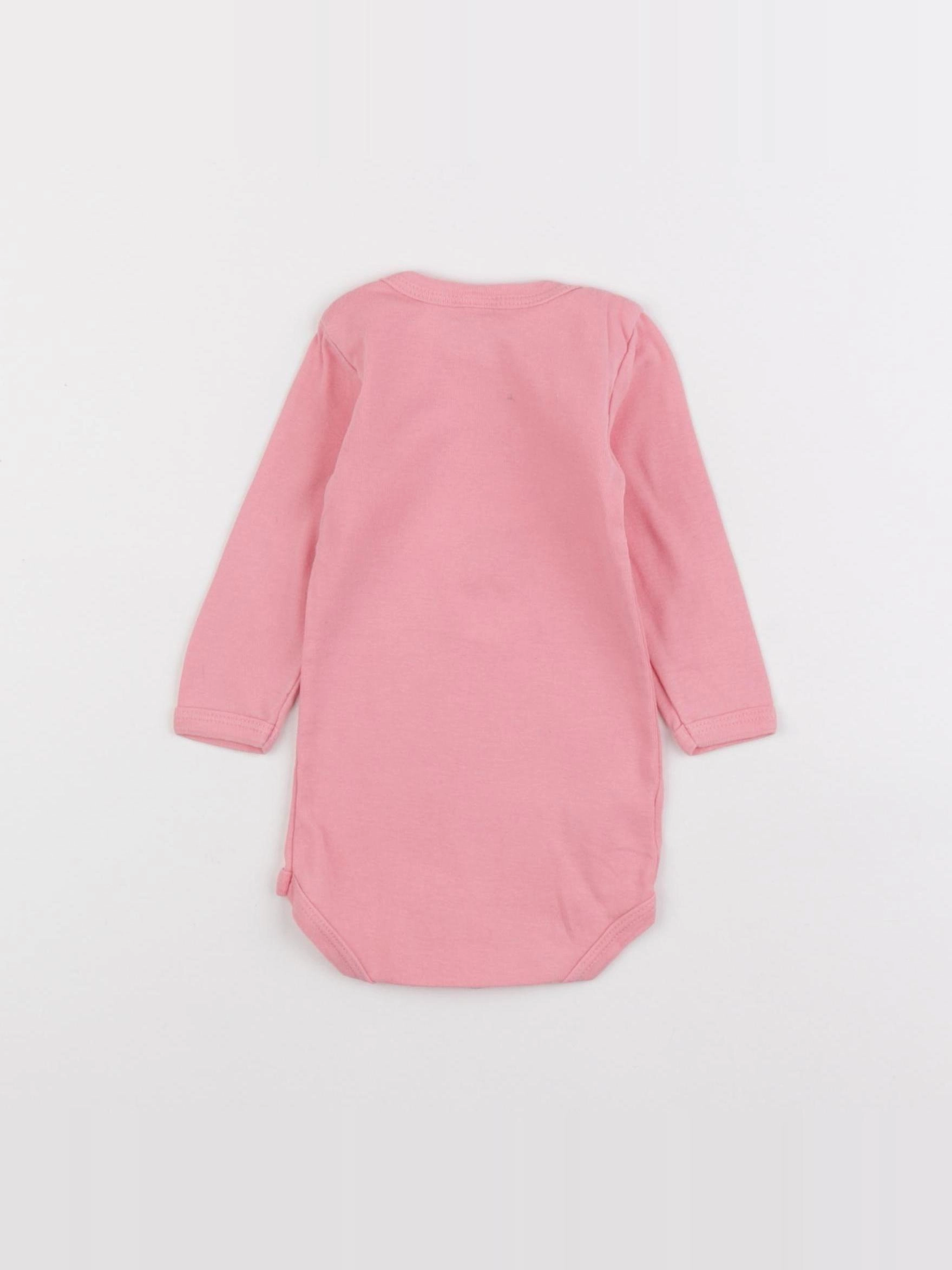 Petit Bateau - body rose - 6 mois