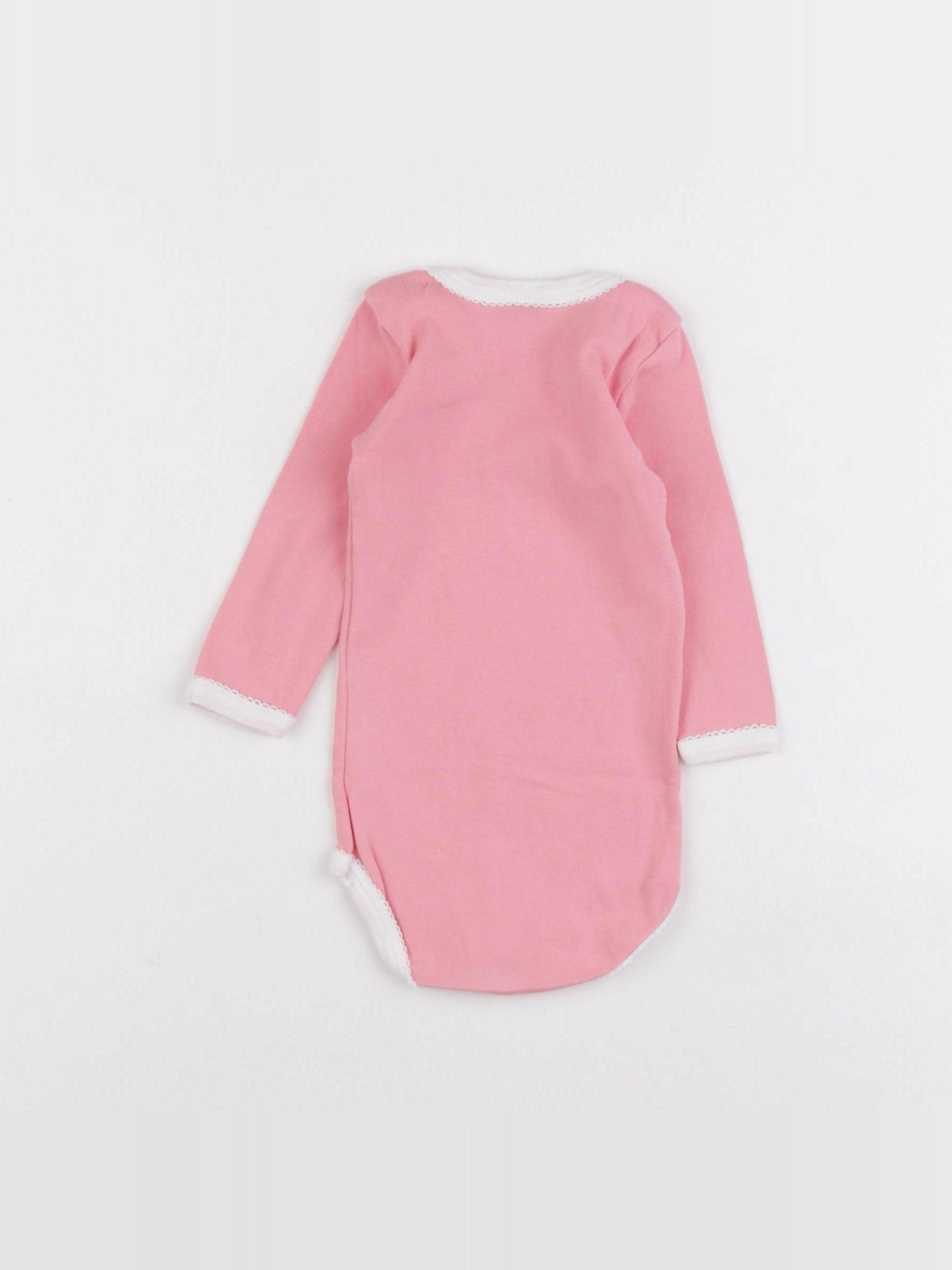 Petit Bateau - body rose - 6 mois
