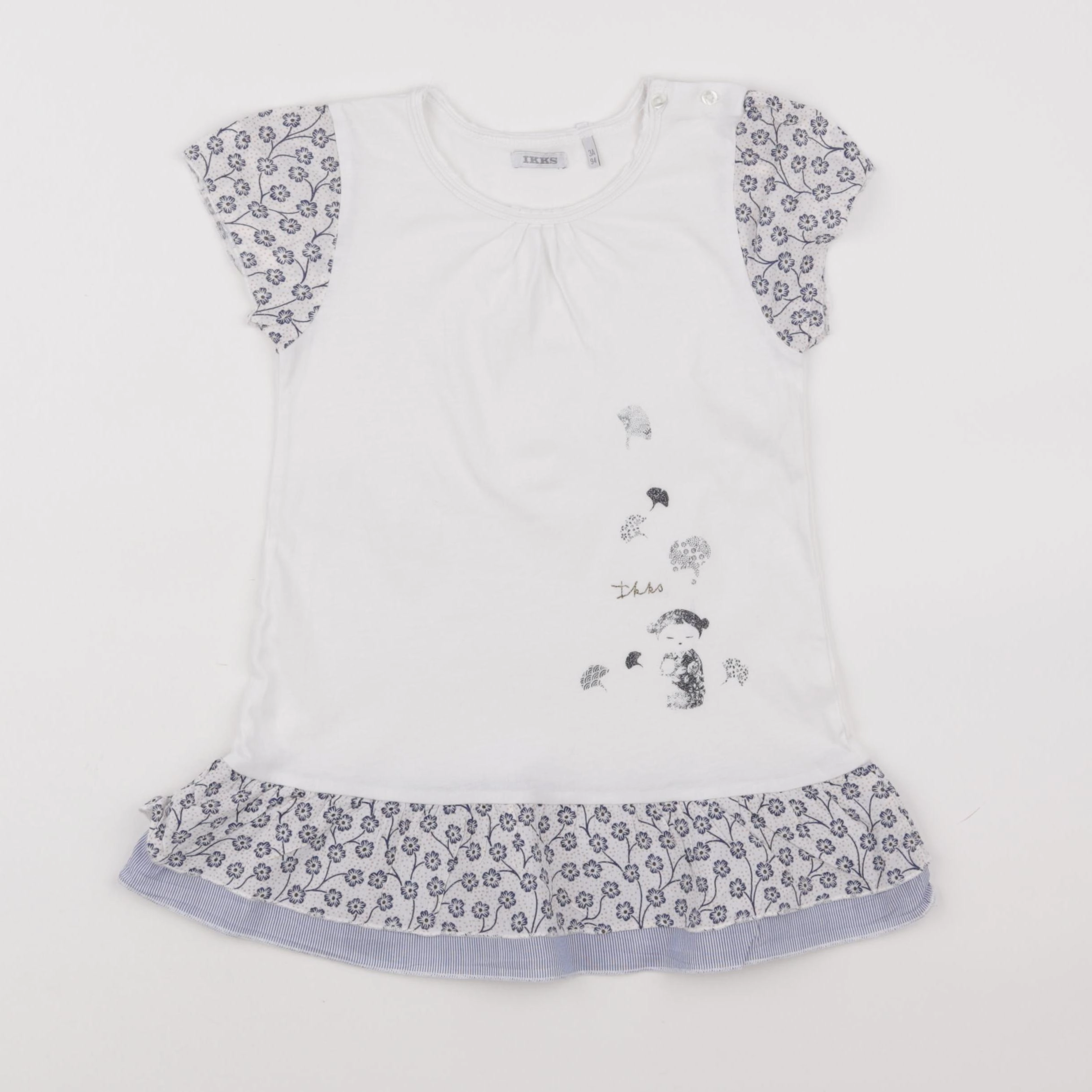 IKKS - robe blanc - 3 ans