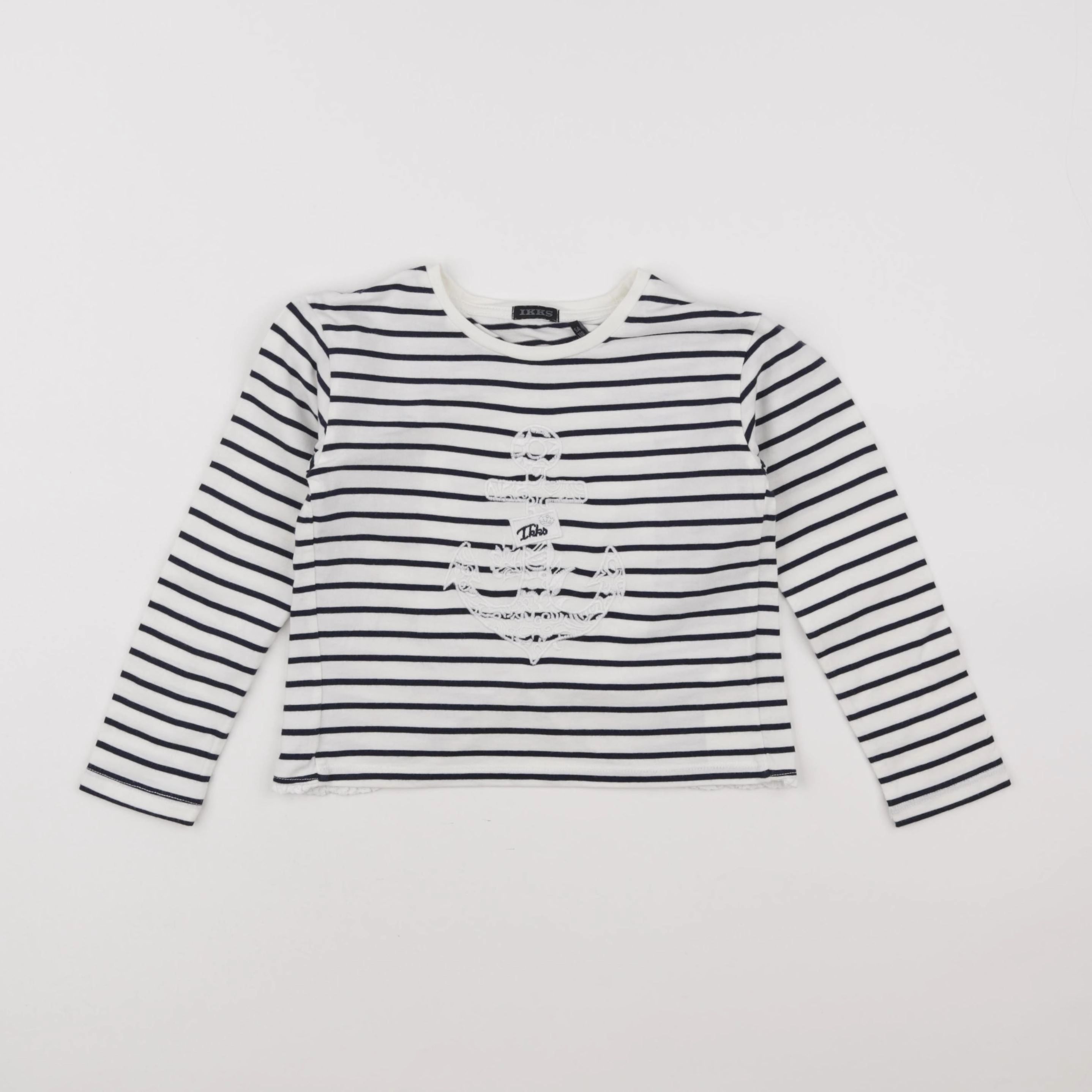 IKKS - tee-shirt blanc, bleu - 5 ans