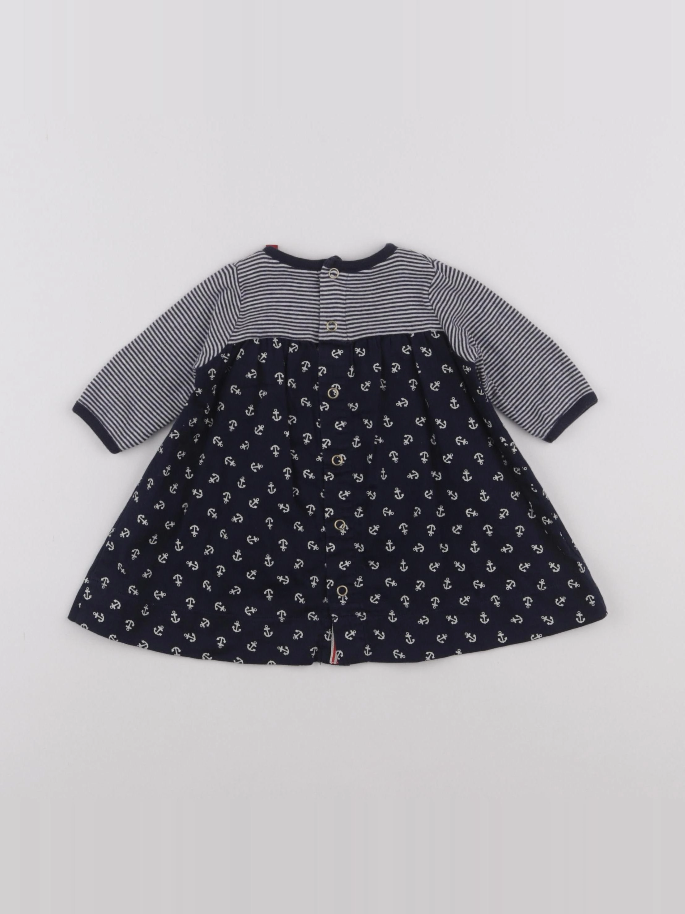 Petit Bateau - robe bleu - 3 mois