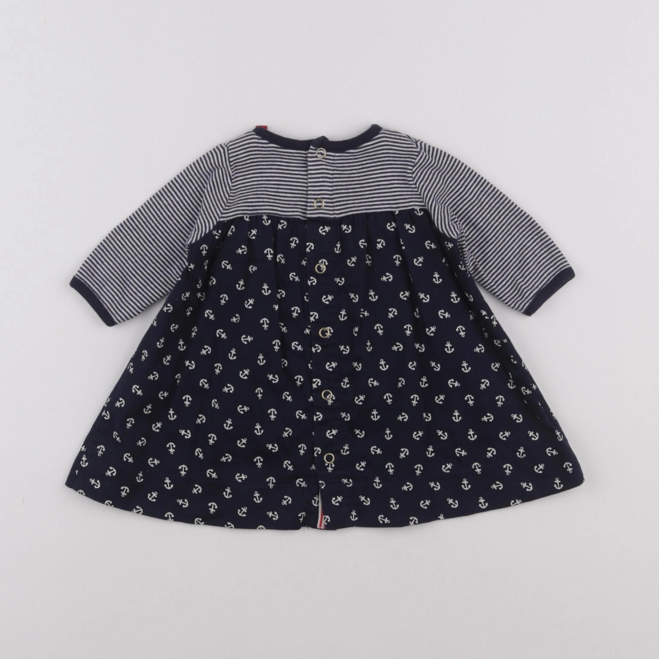 Petit Bateau - robe bleu - 3 mois