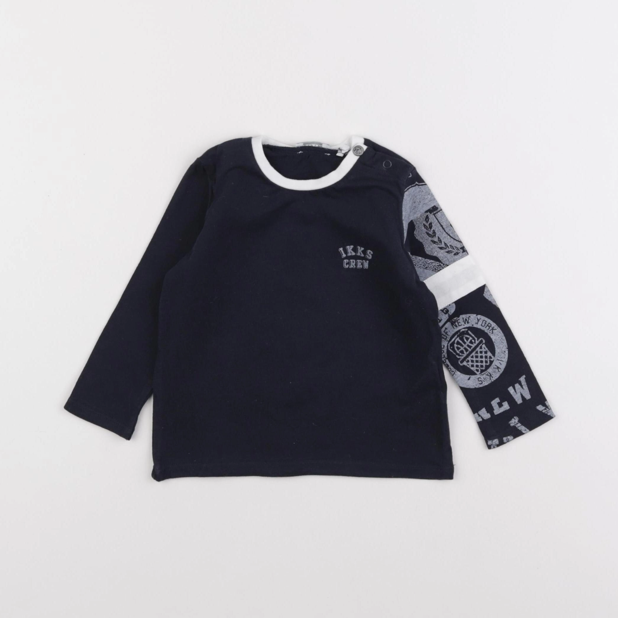 IKKS - tee-shirt bleu - 12 mois