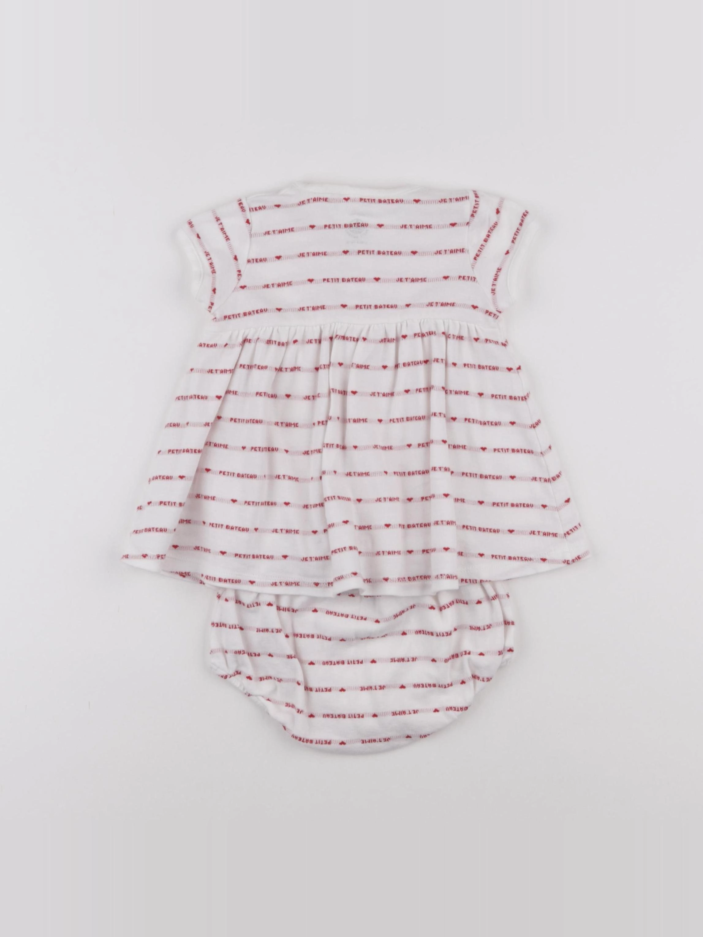 Petit Bateau - robe rouge - 6 mois
