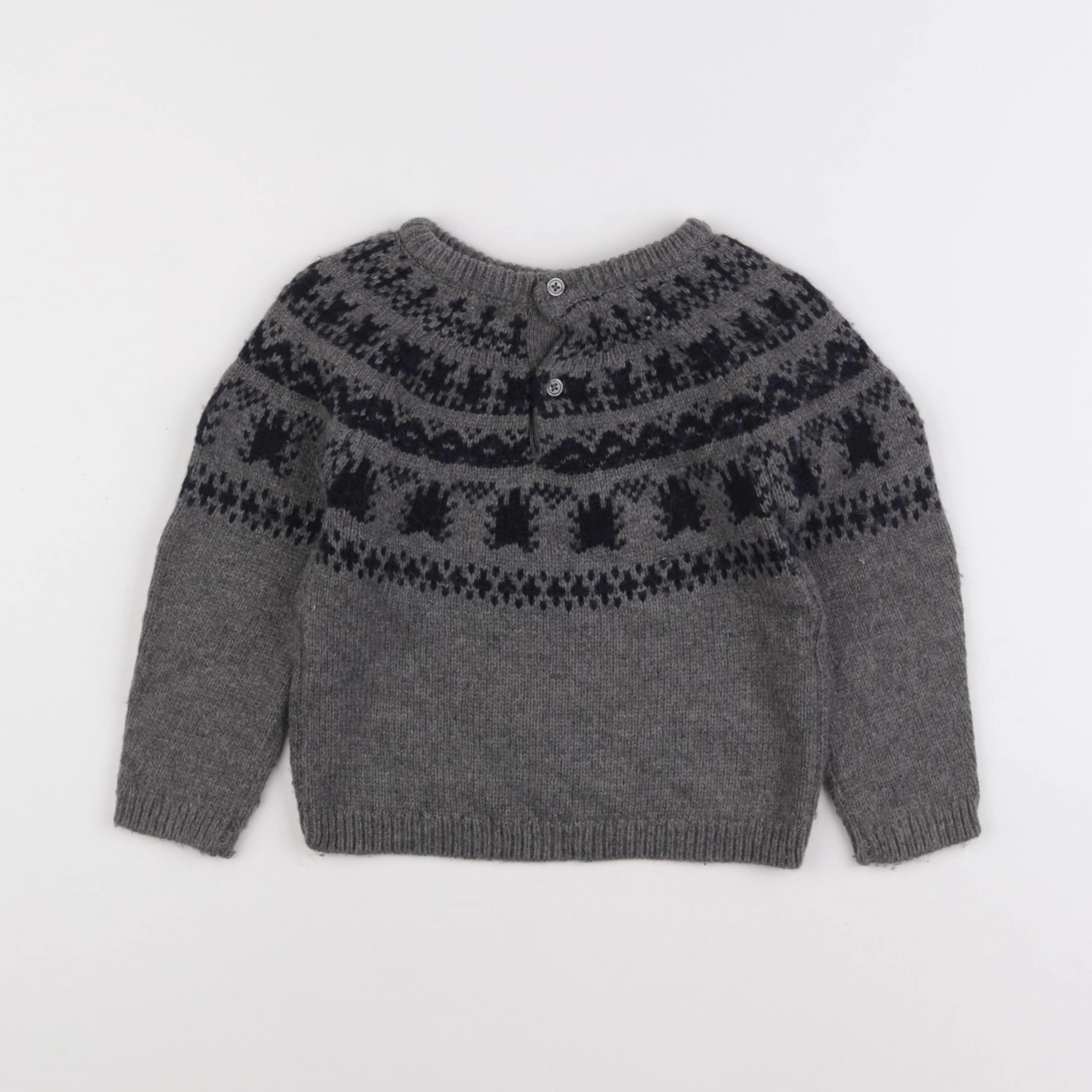 Mango - pull gris - 12/18 mois