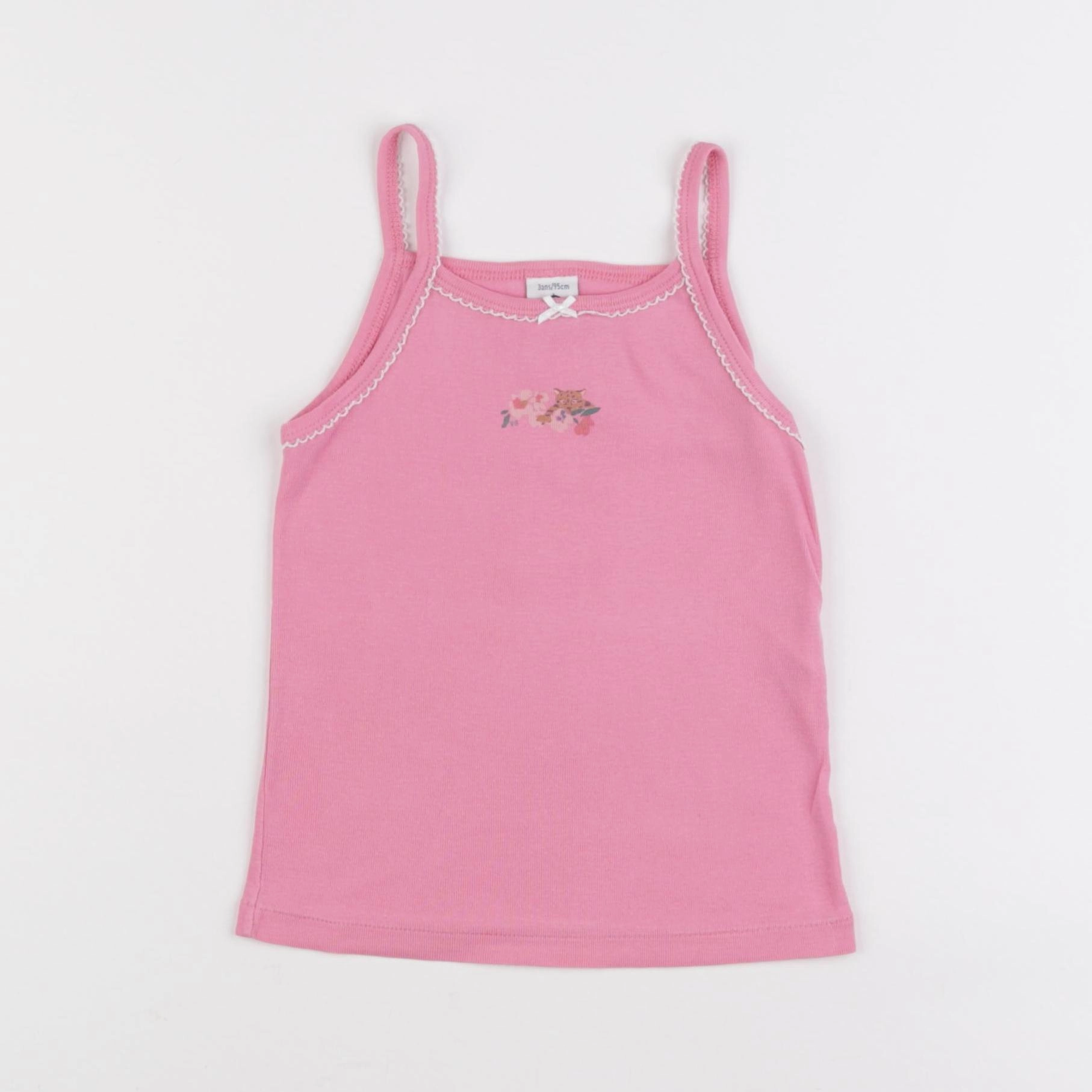 Petit Bateau - maillot de corps rose - 3 ans