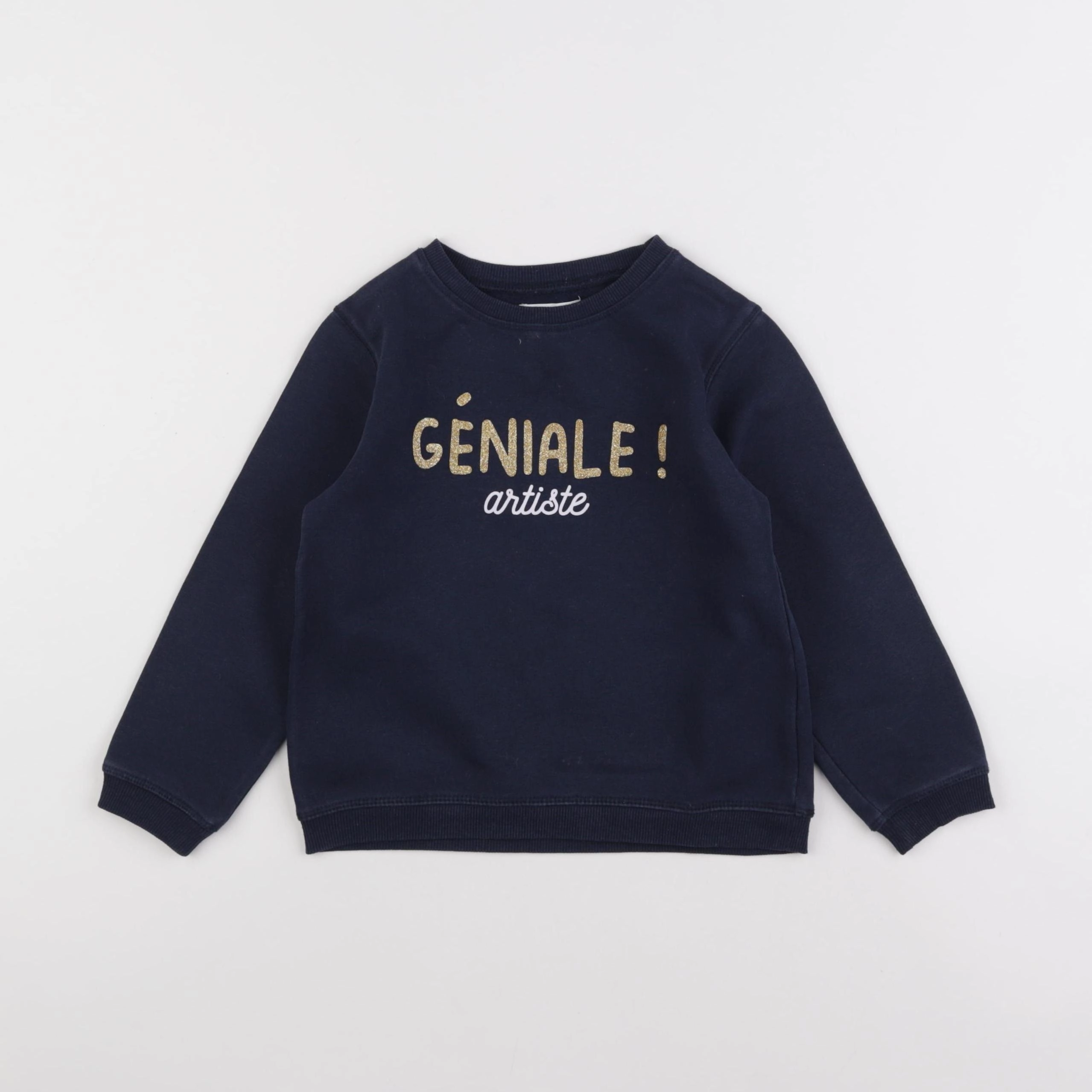 Vertbaudet - sweat bleu - 6 ans