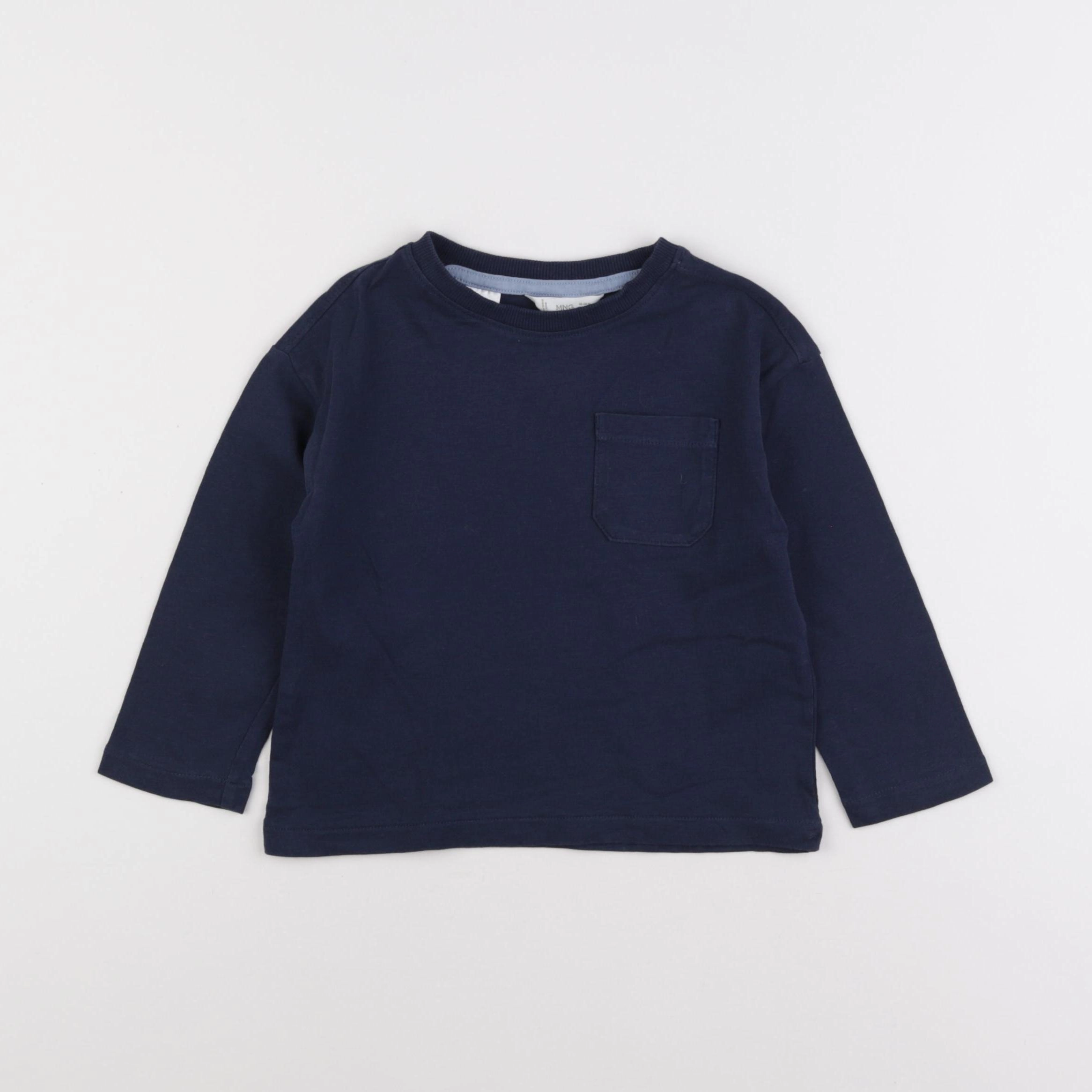 Mango - tee-shirt bleu - 18/24 mois