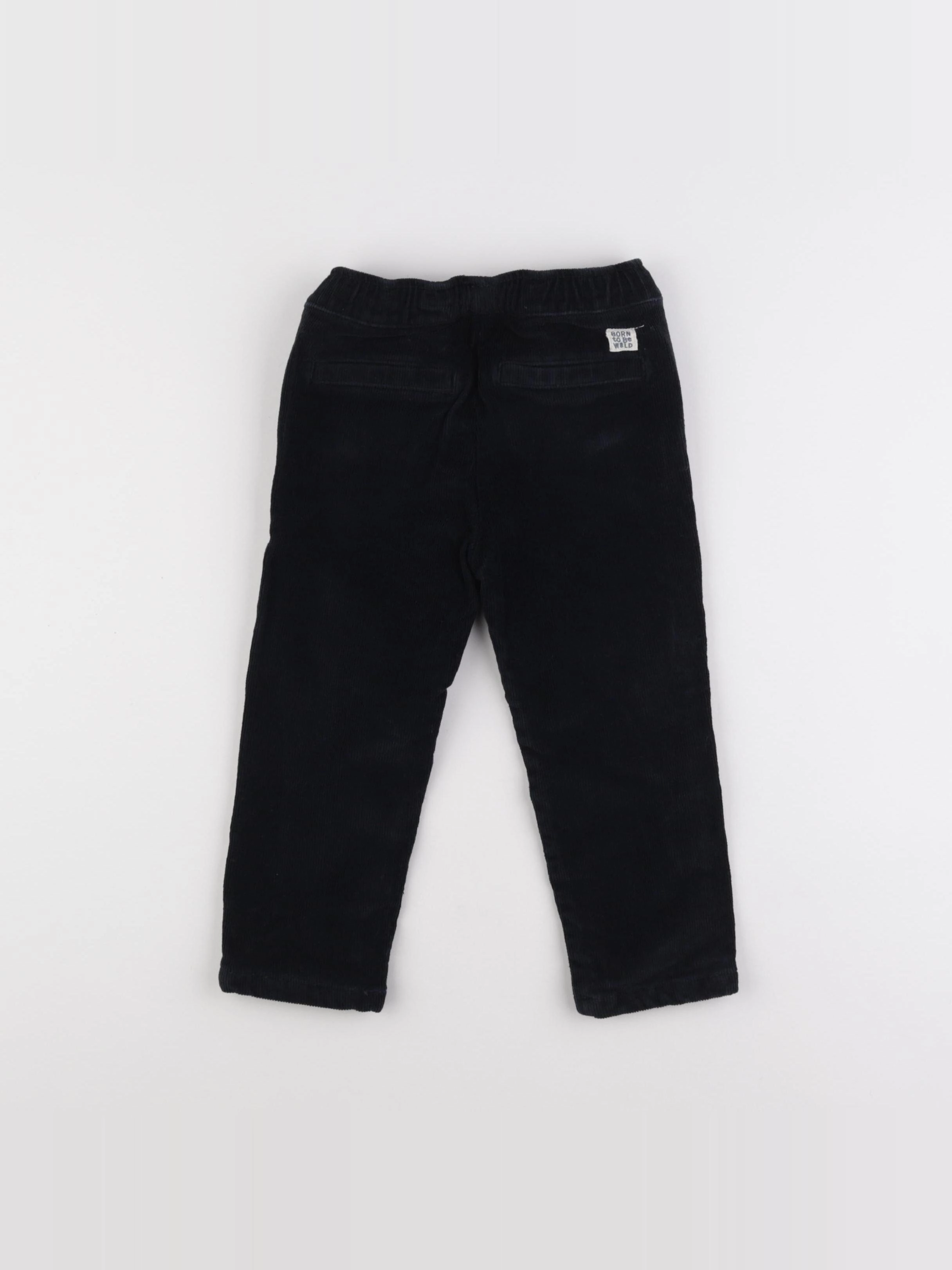 Mango - pantalon doublé bleu - 18/24 mois