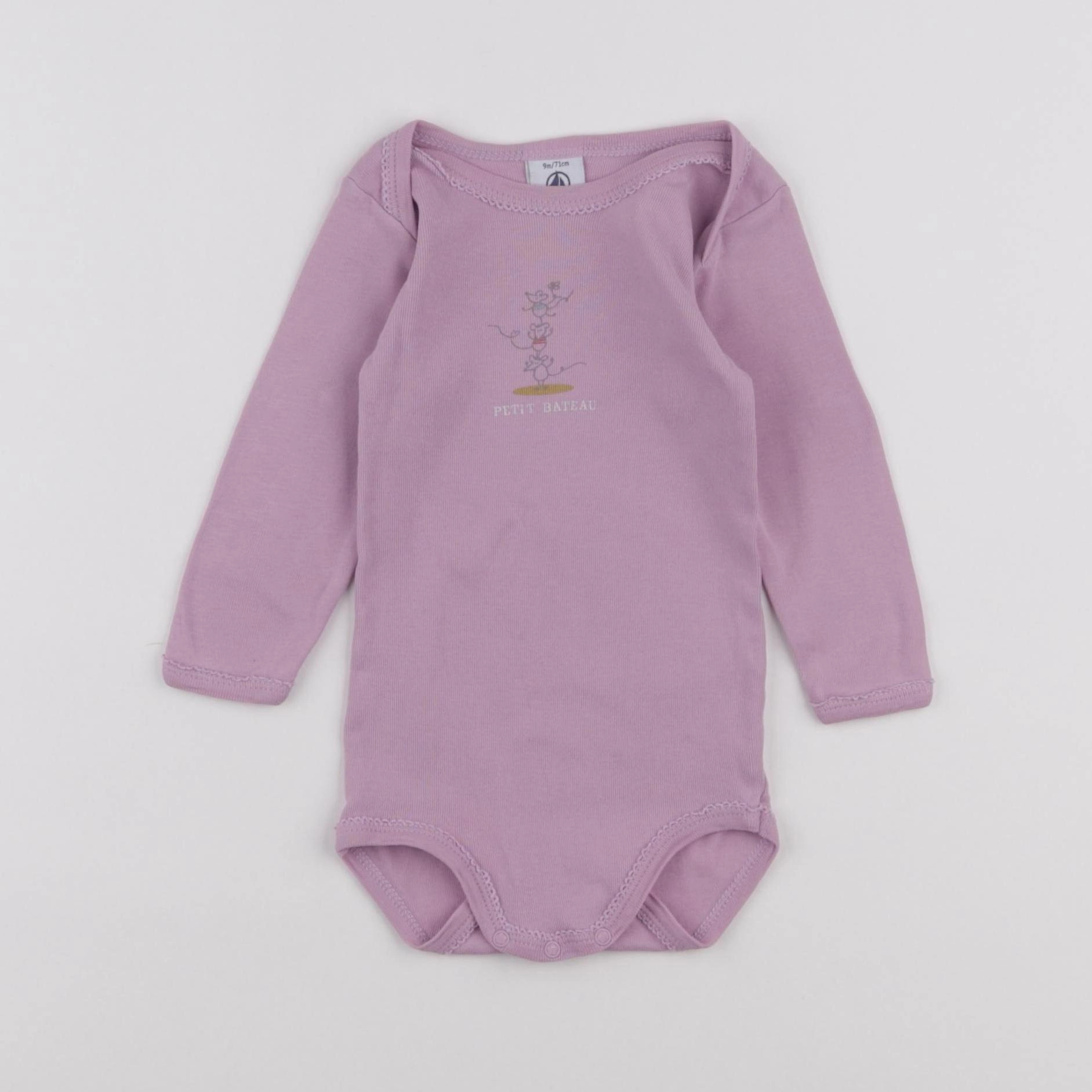 Petit Bateau - body violet - 9 mois