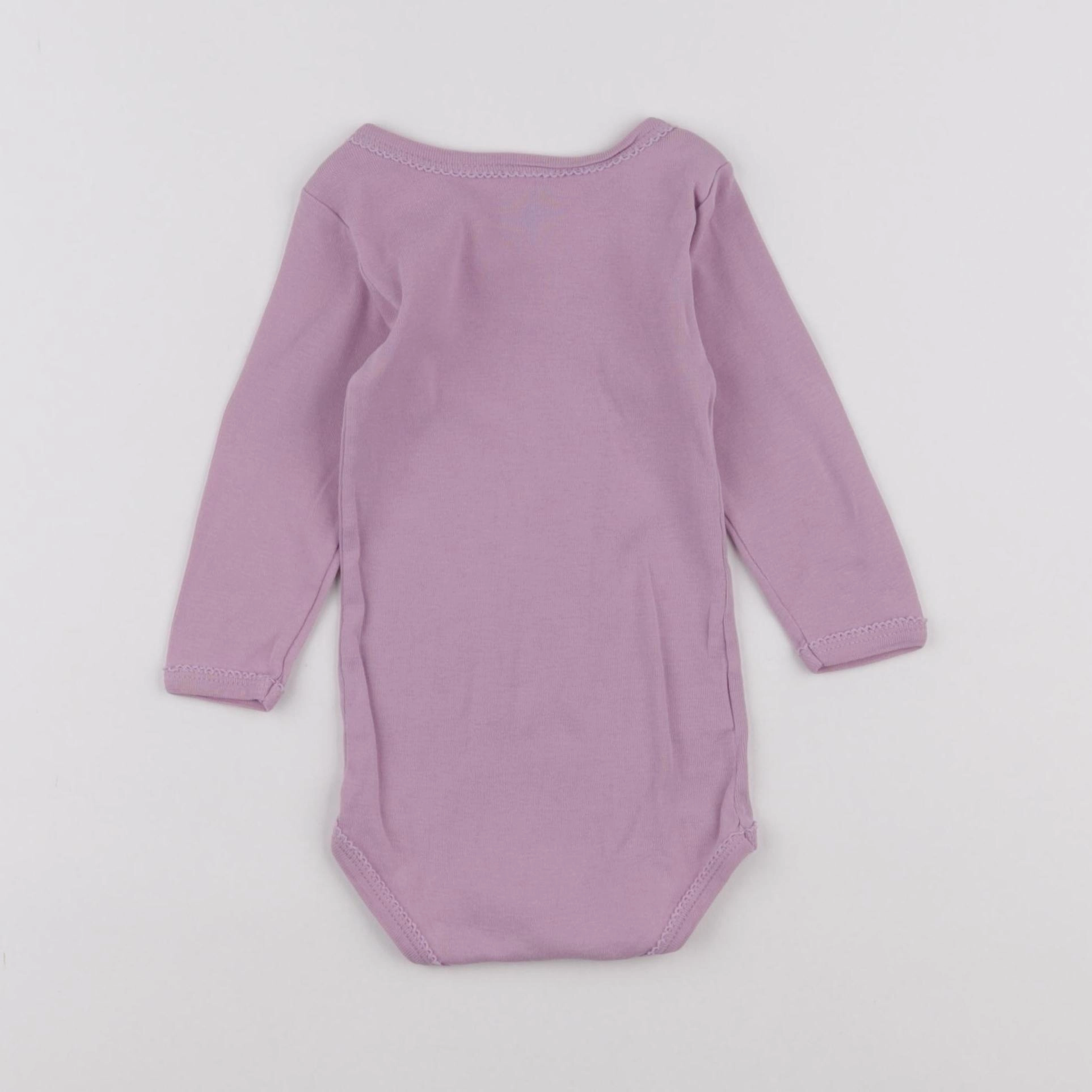 Petit Bateau - body violet - 9 mois
