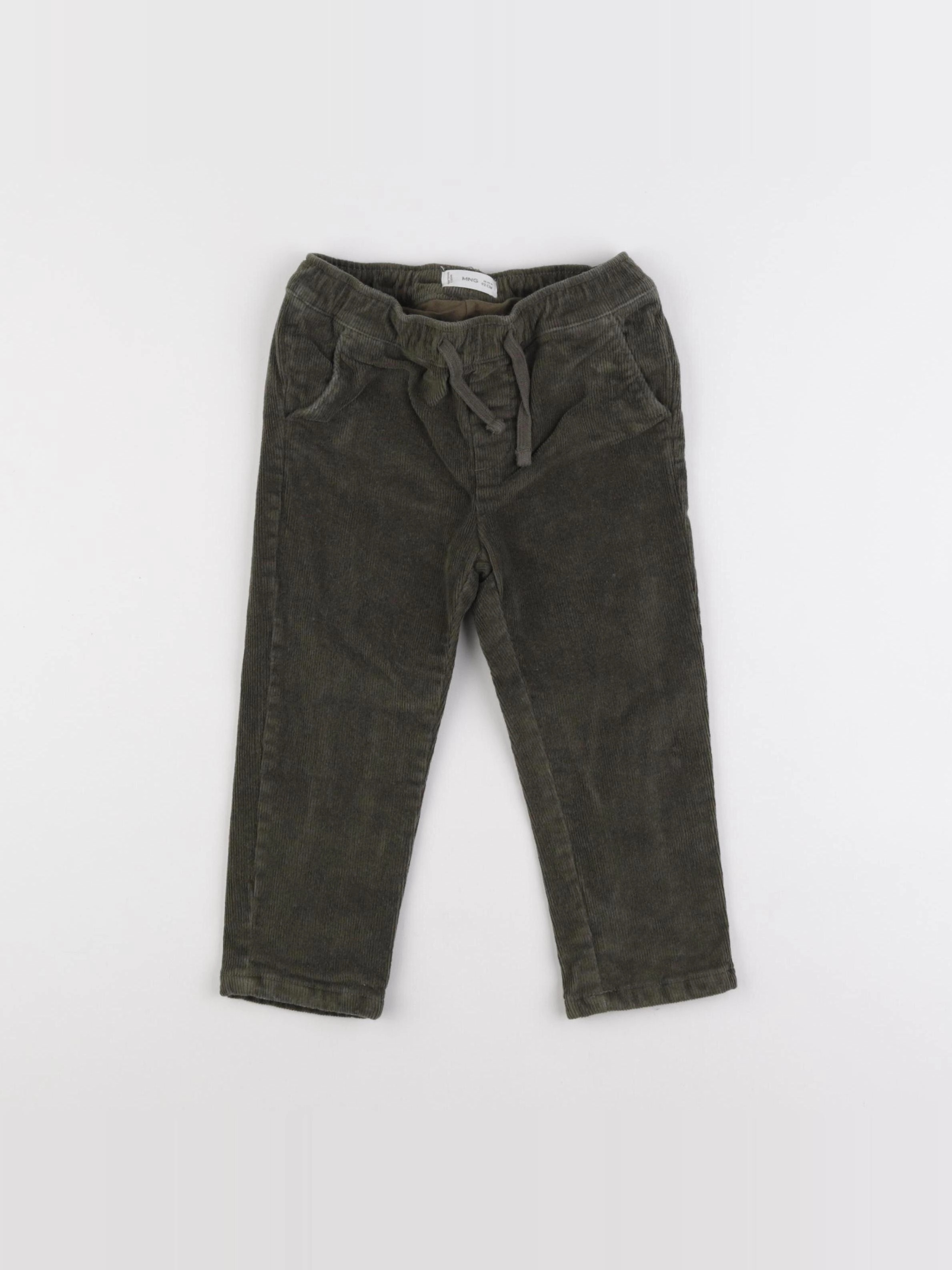 Mango - pantalon doublé vert - 18/24 mois