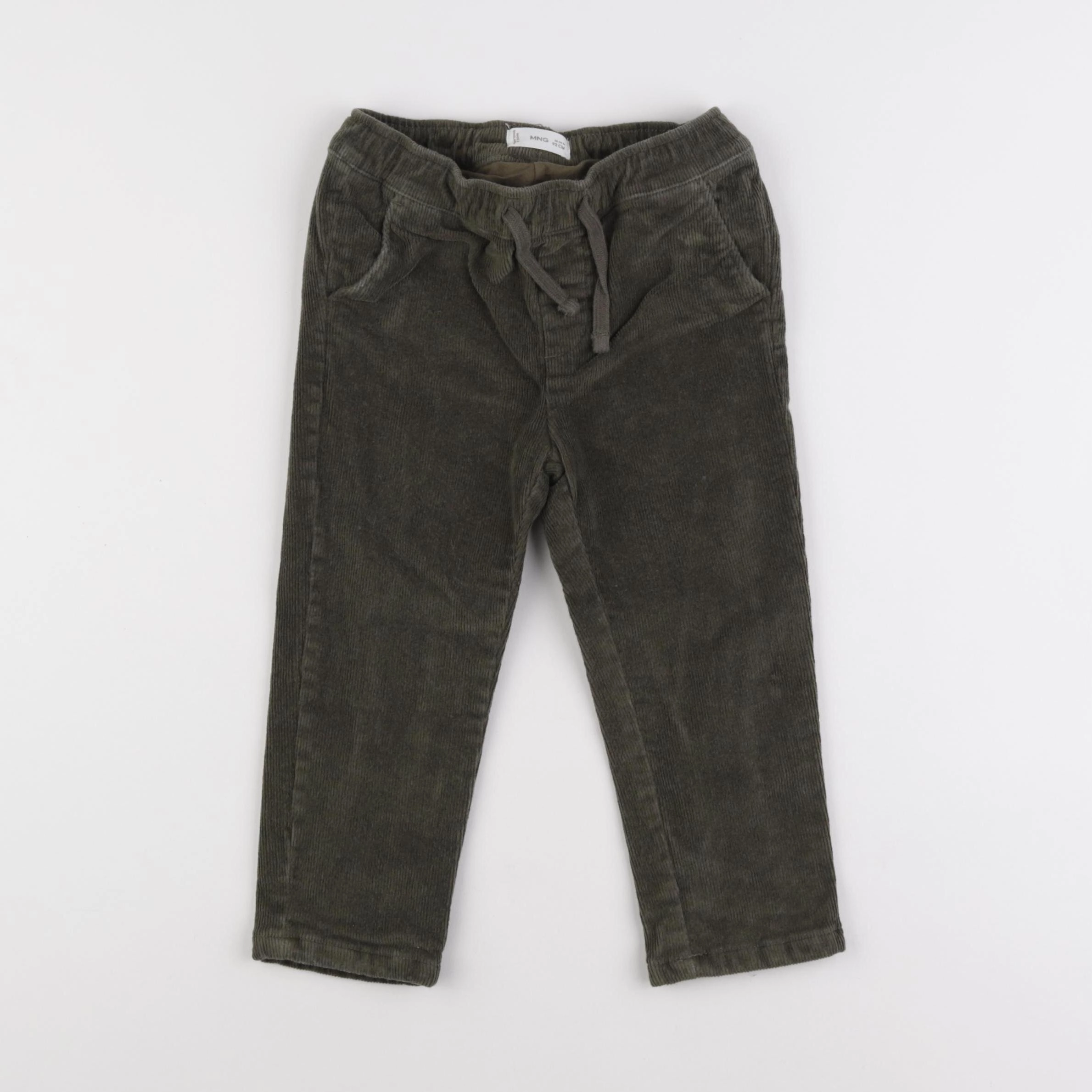 Mango - pantalon doublé vert - 18/24 mois