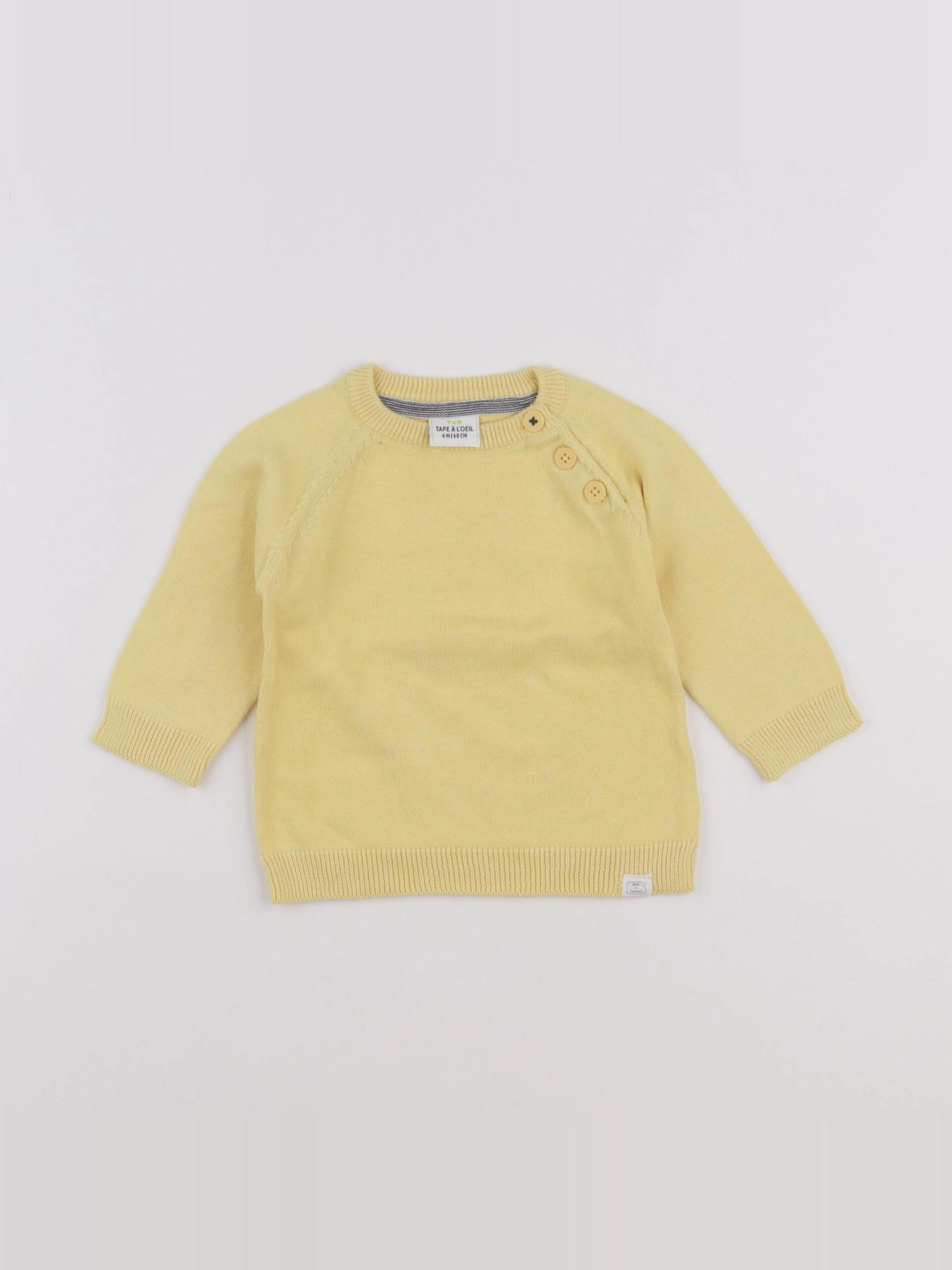 Tape à l'oeil - pull jaune - 6 mois