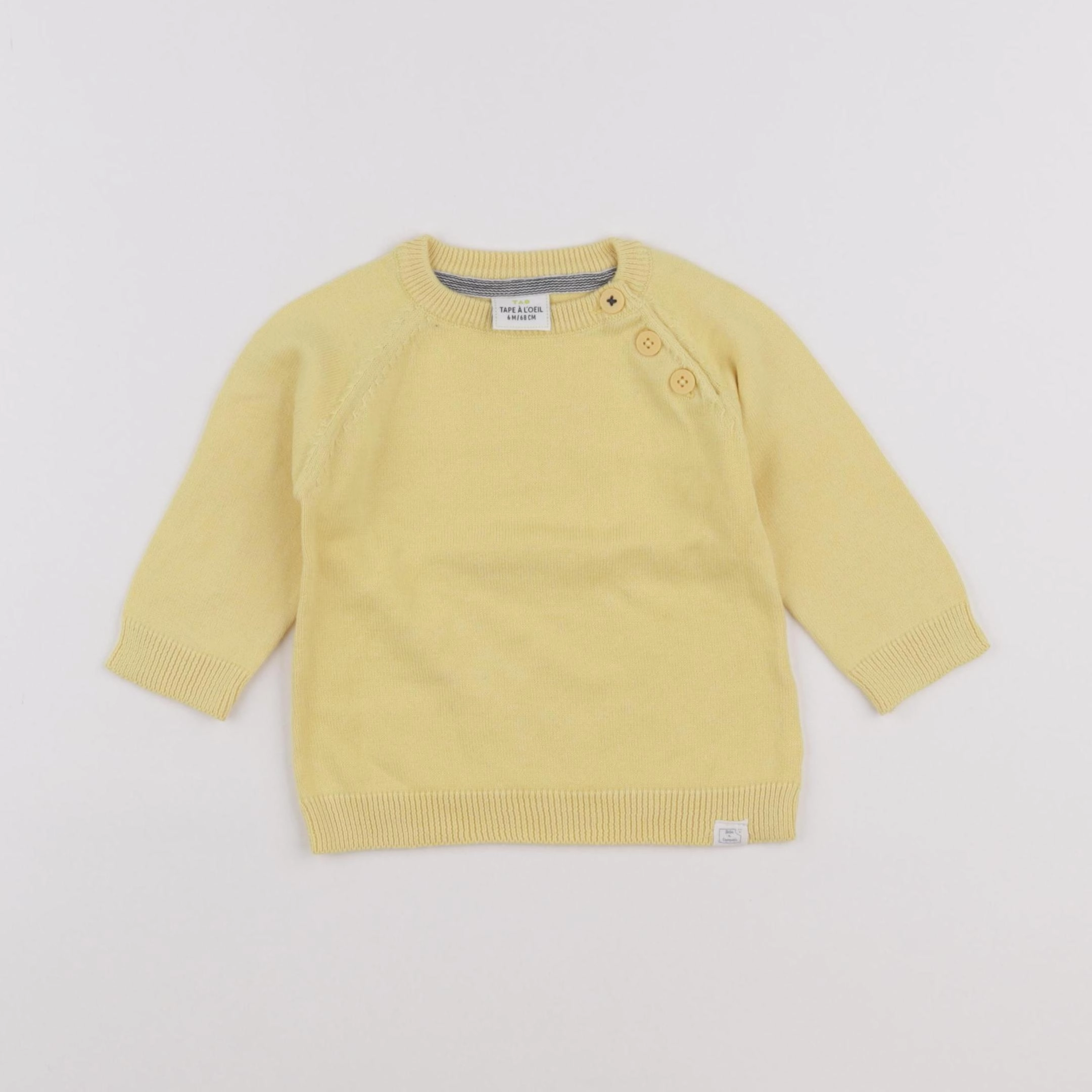 Tape à l'oeil - pull jaune - 6 mois