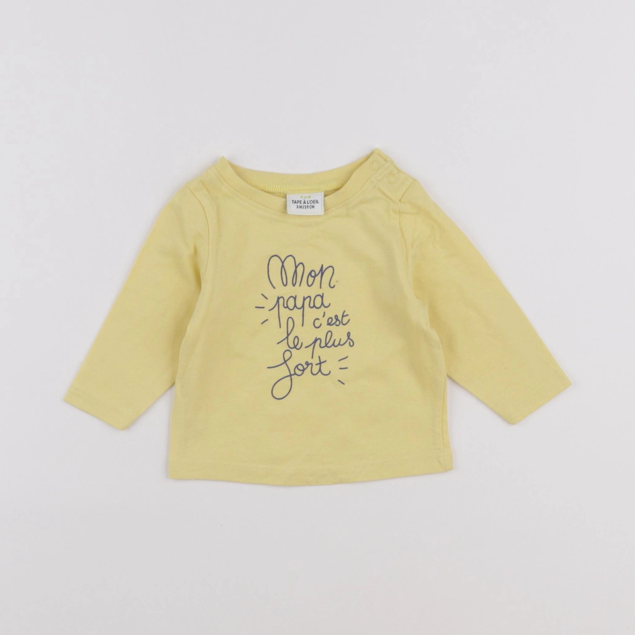 Tape à l'oeil - tee-shirt jaune - 3 mois