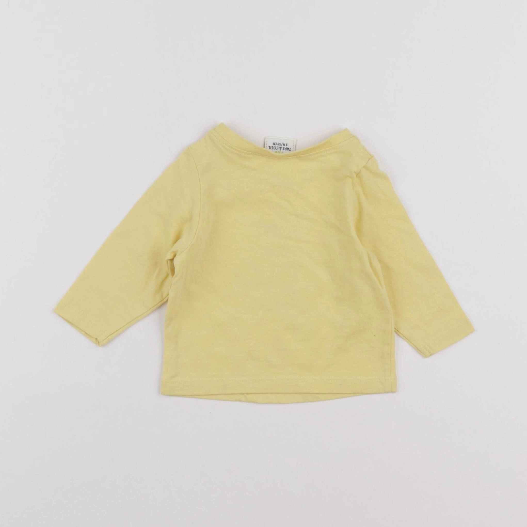 Tape à l'oeil - tee-shirt jaune - 3 mois