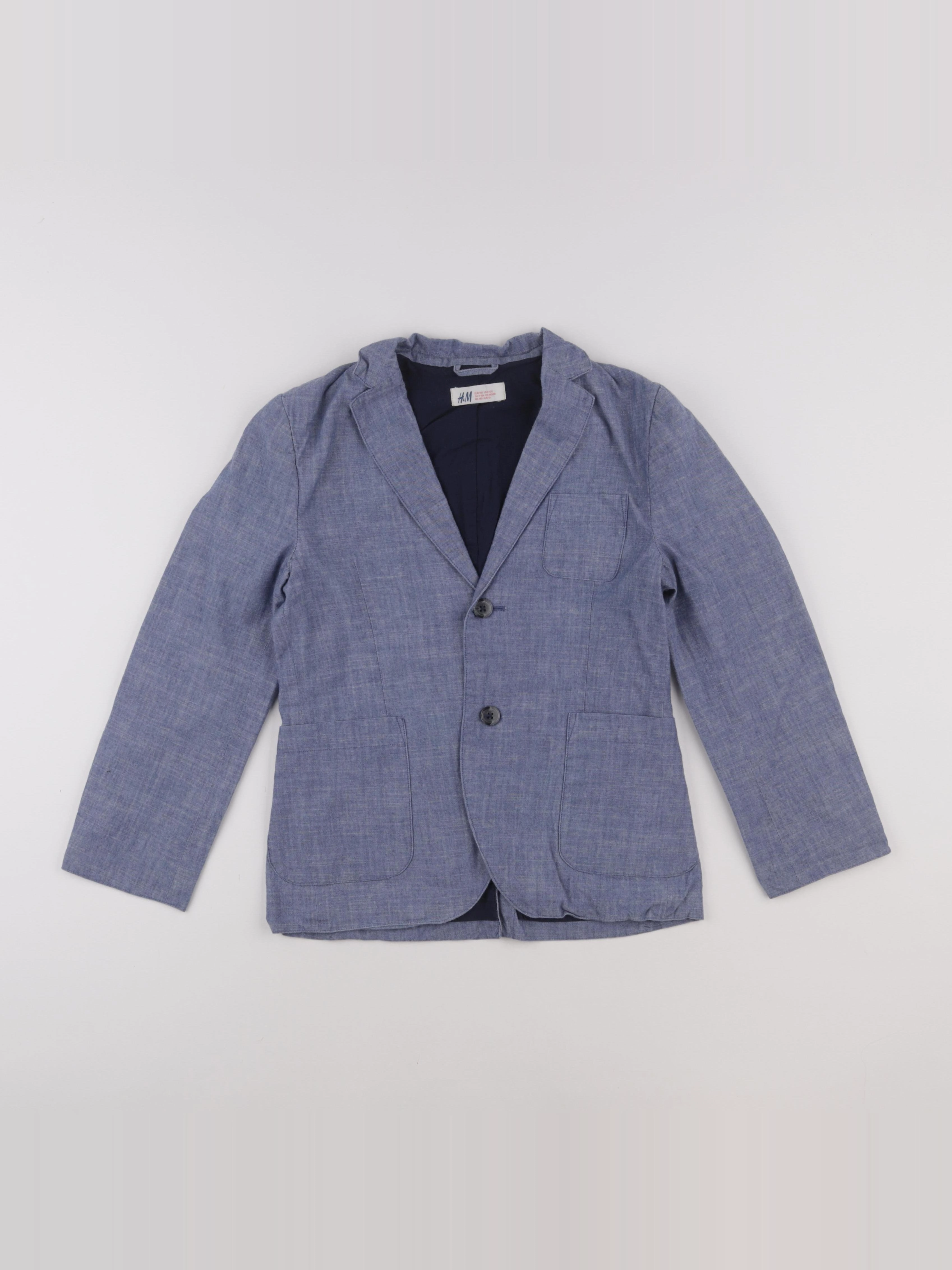 H&M - veste bleu - 9/10 ans