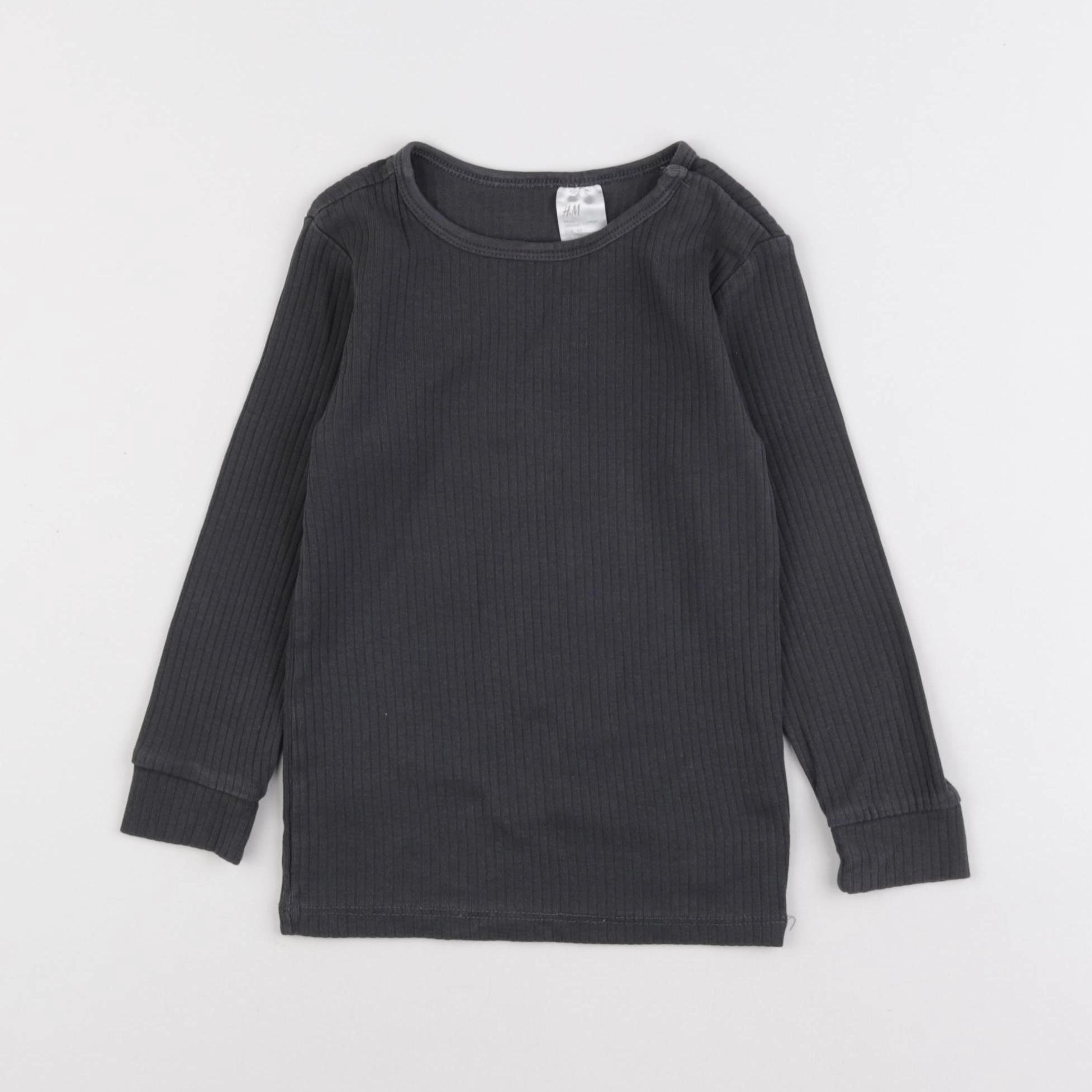 H&M - maillot de corps gris - 2 ans