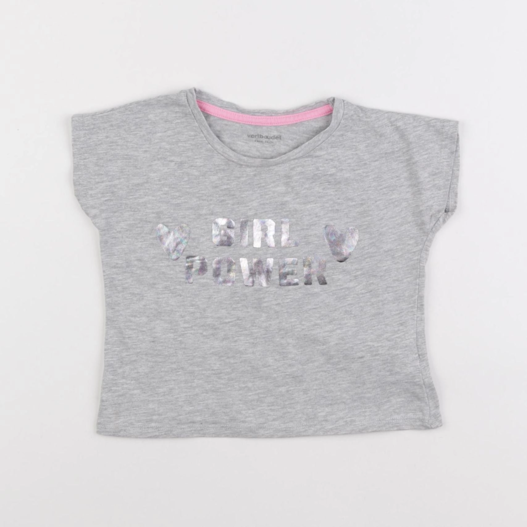 Vertbaudet - tee-shirt gris - 2 ans