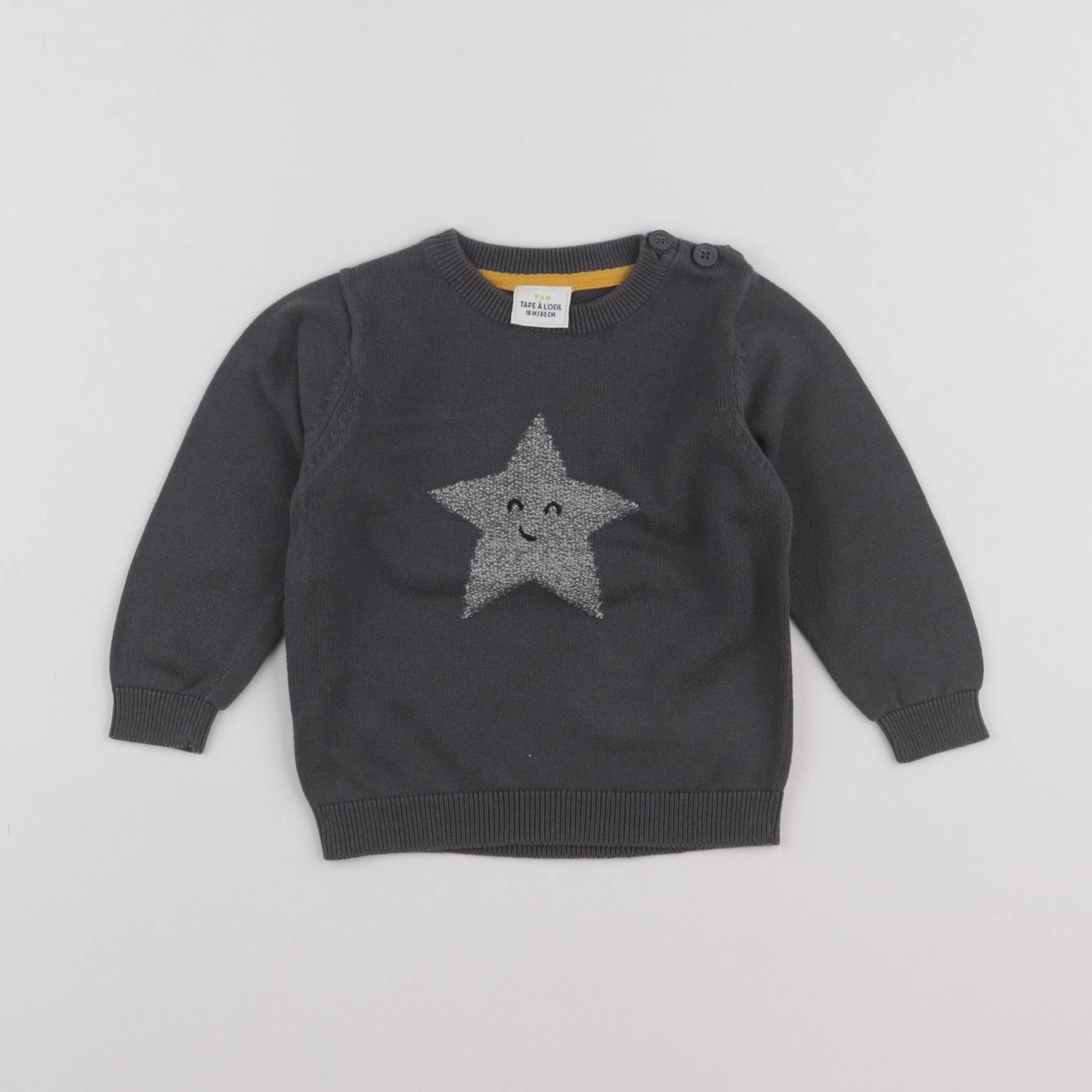 Tape à l'oeil - pull gris - 6 mois