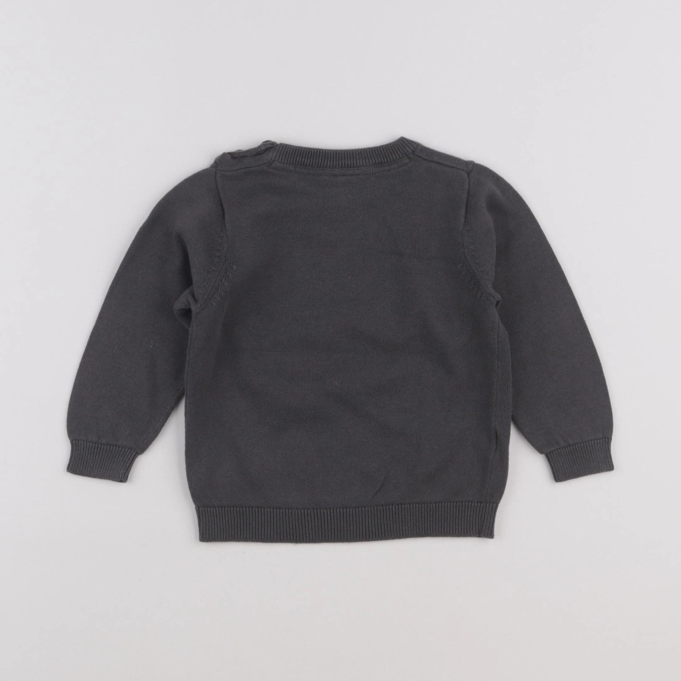 Tape à l'oeil - pull gris - 6 mois