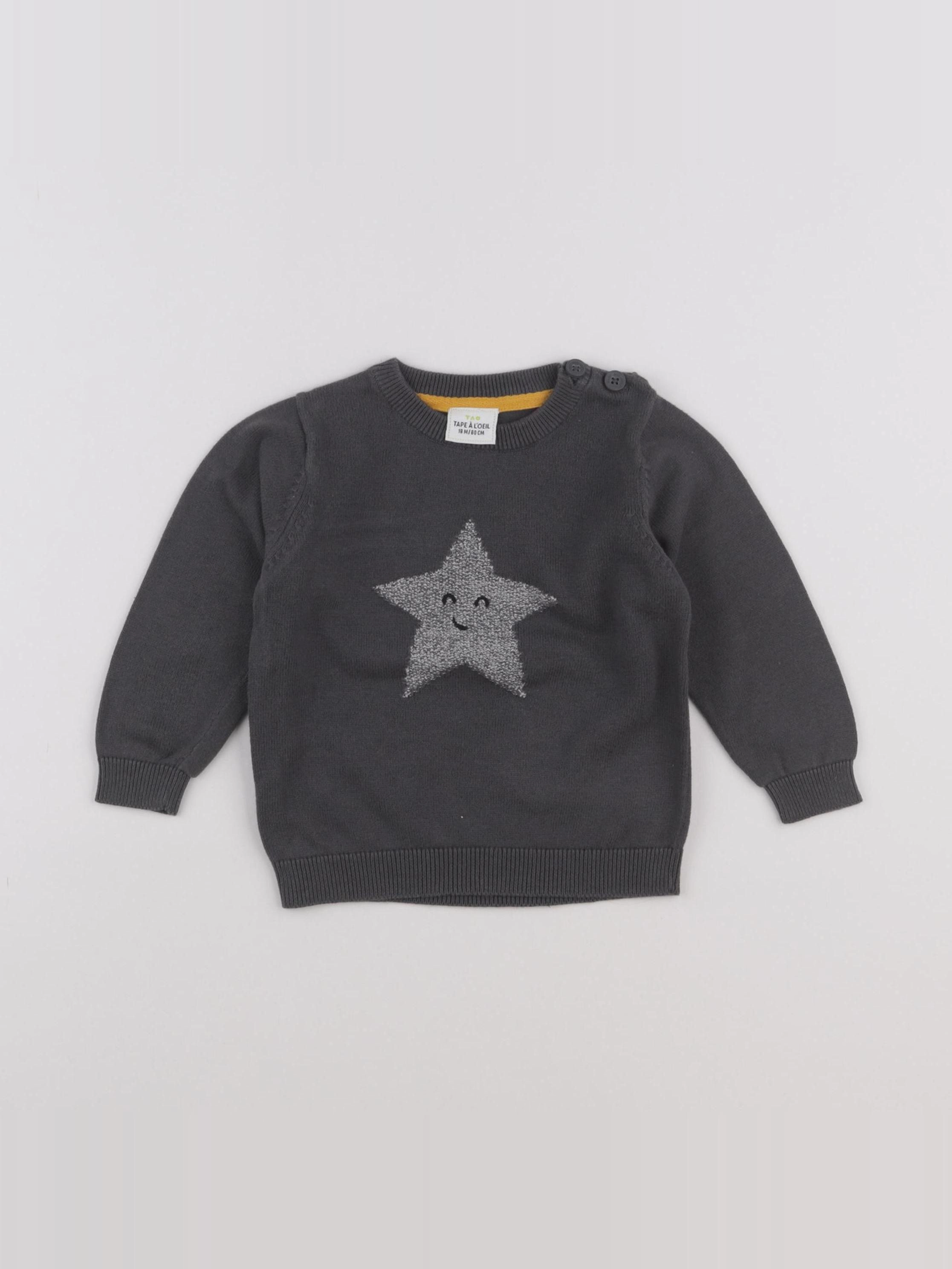 Tape à l'oeil - pull gris - 18 mois