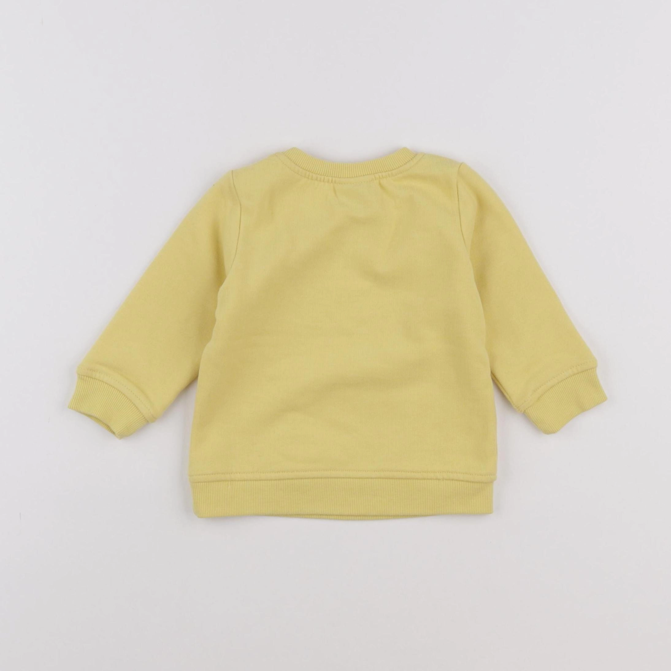 Tape à l'oeil - sweat jaune - 9 mois
