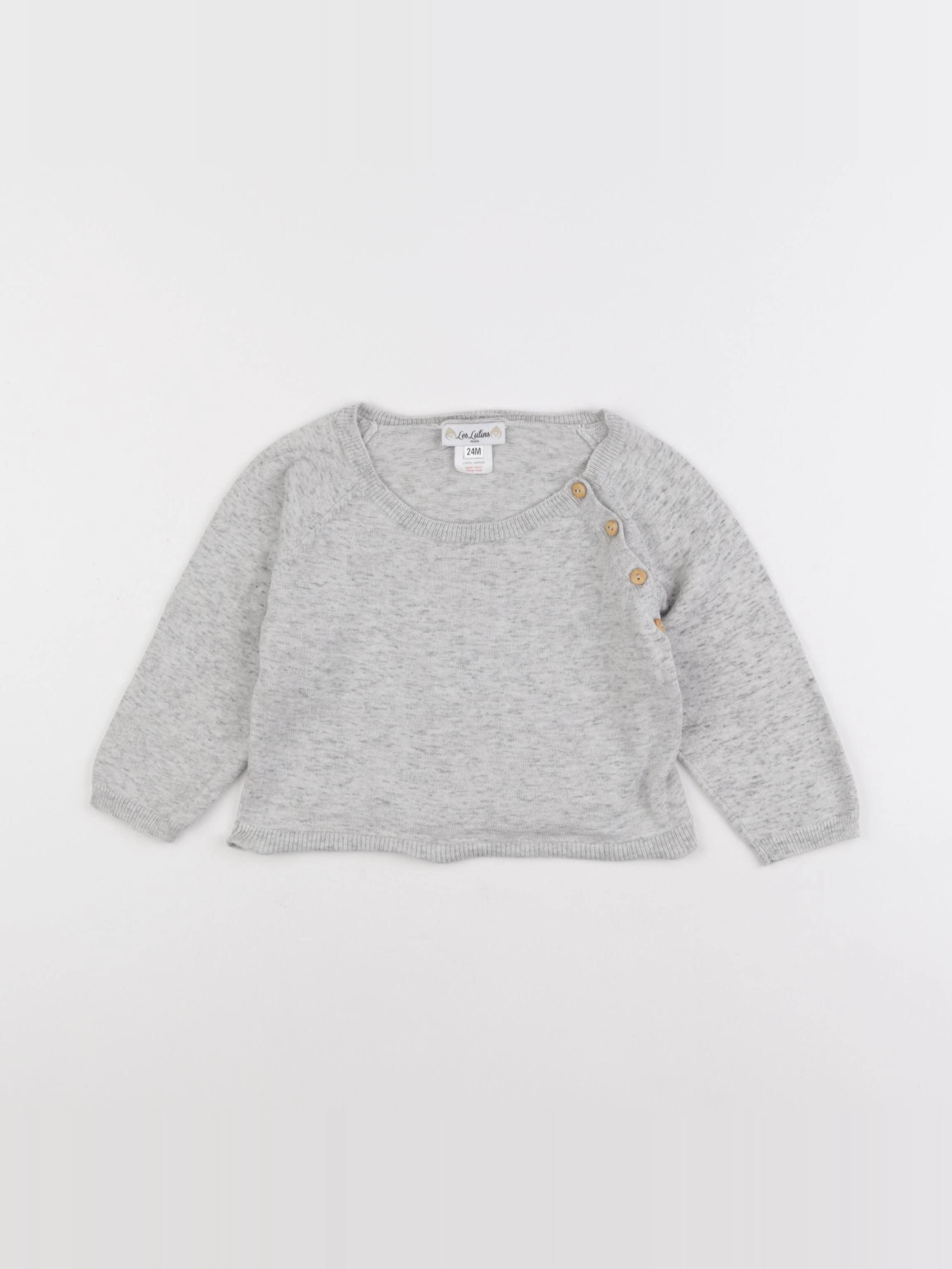 Les Lutins Paris - pull gris - 2 ans