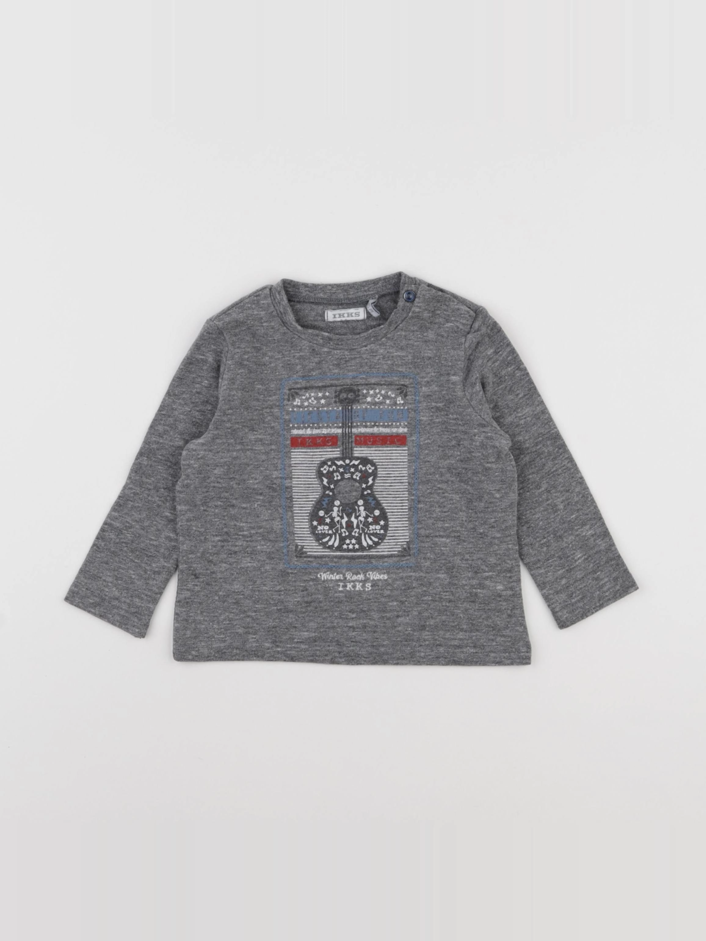 IKKS - tee-shirt gris - 12 mois