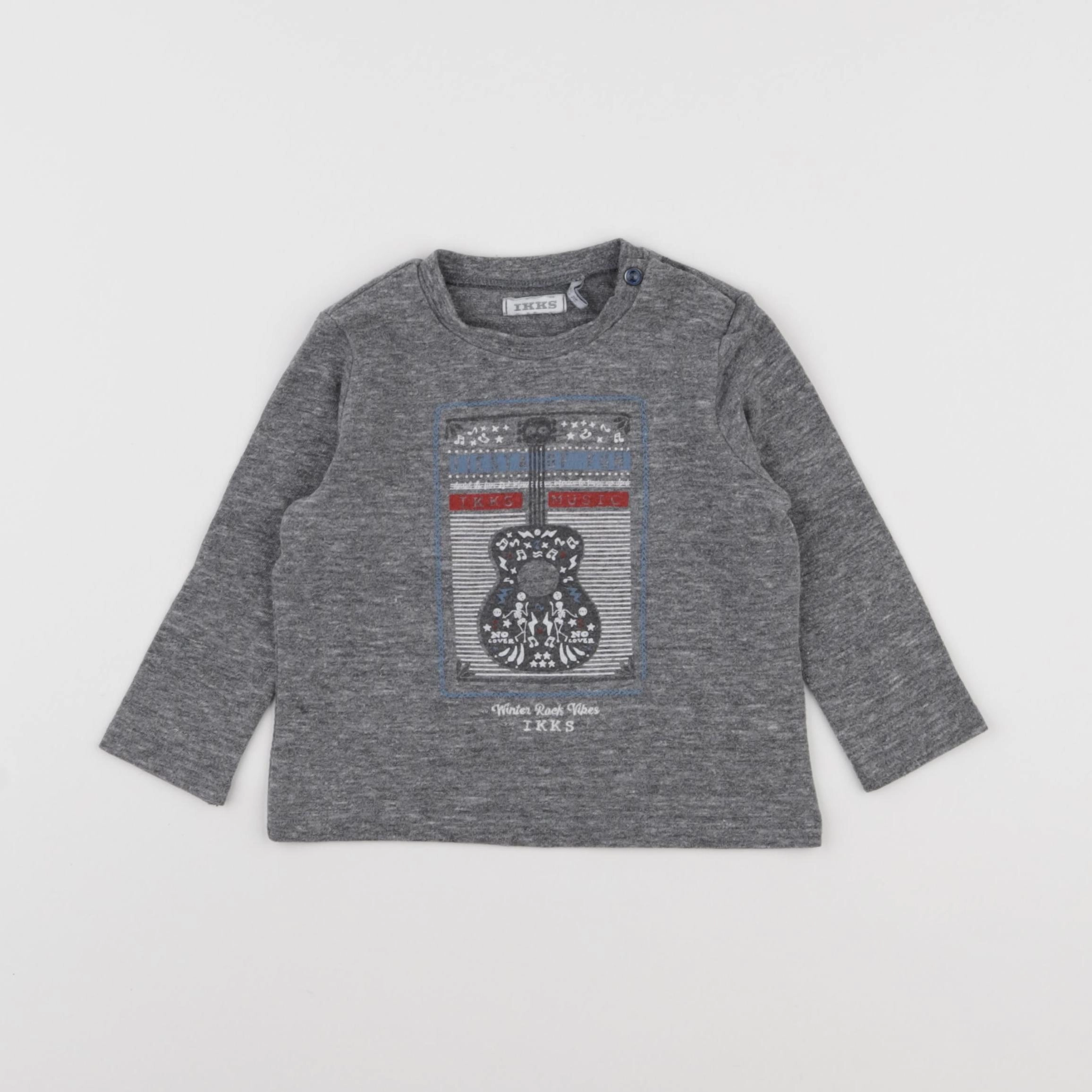IKKS - tee-shirt gris - 12 mois
